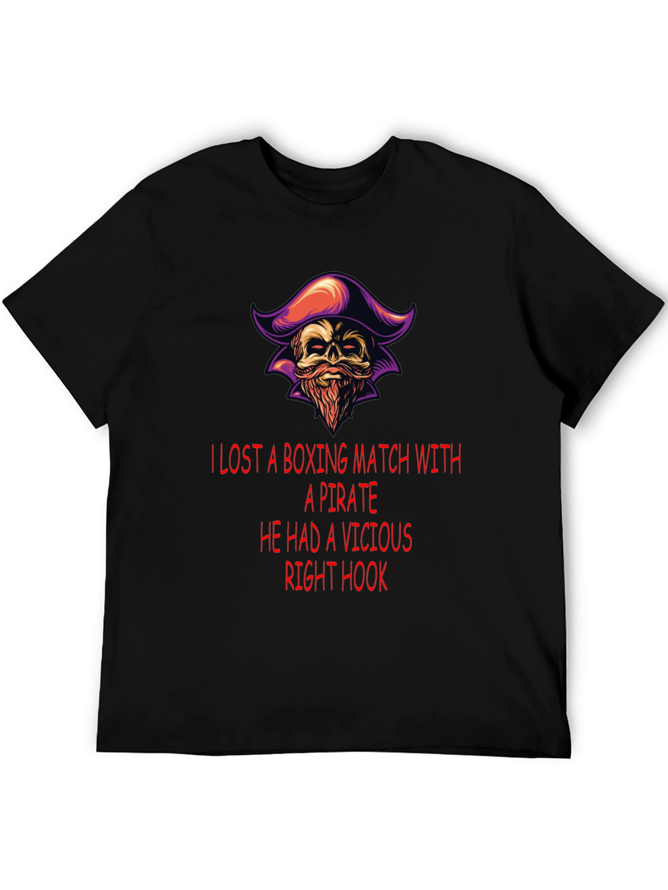 Pirate Boxing Match T-Shirt: Vicious Right Hook Tee