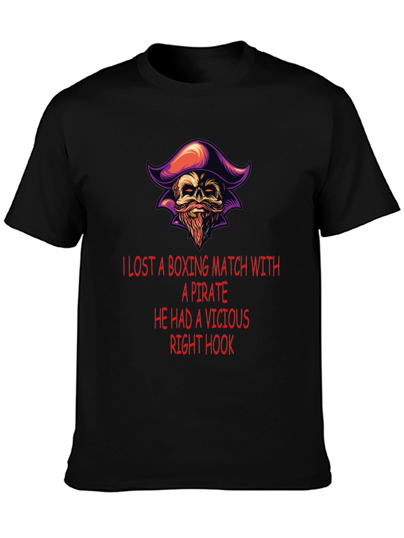 Pirate Boxing Match T-Shirt: Vicious Right Hook Tee