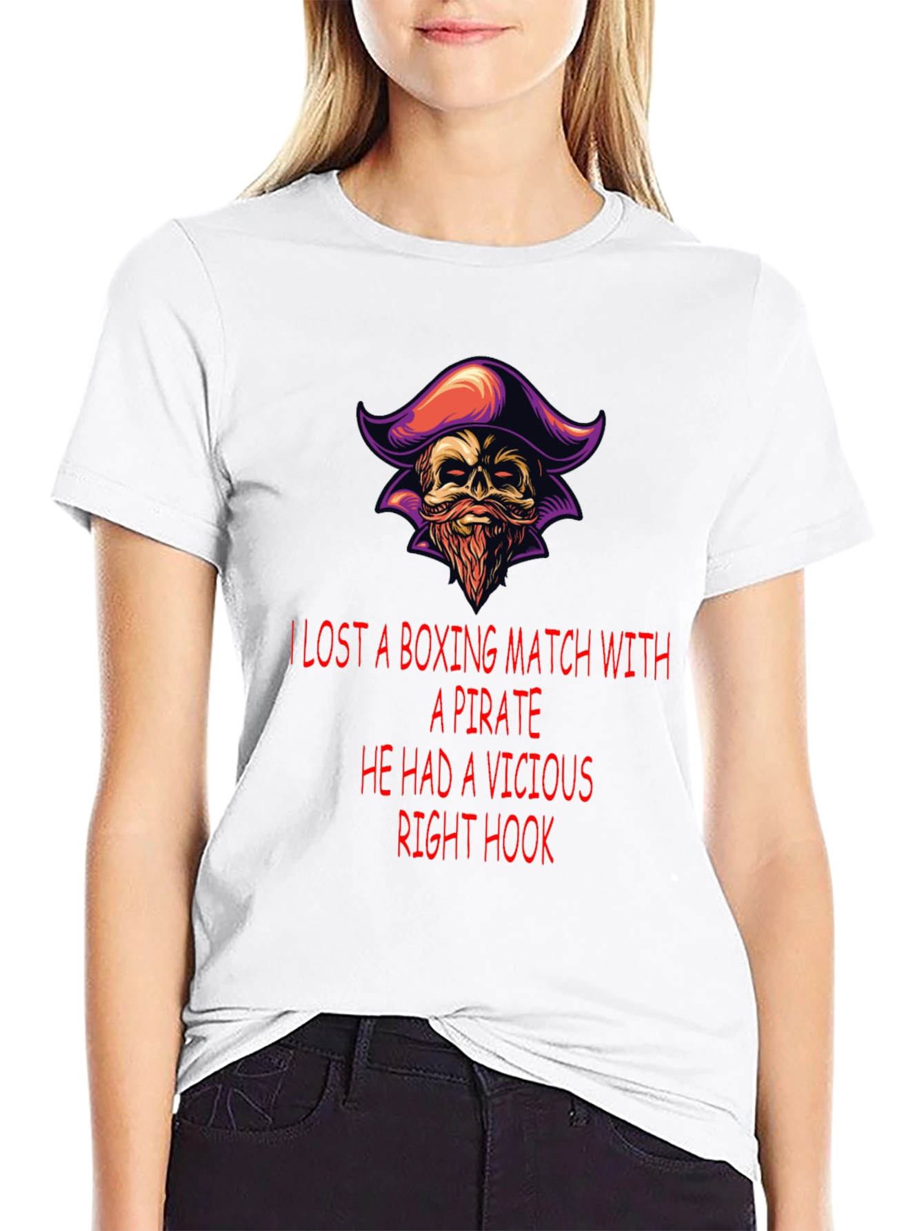 Pirate Boxing Match T-Shirt: Vicious Right Hook Tee