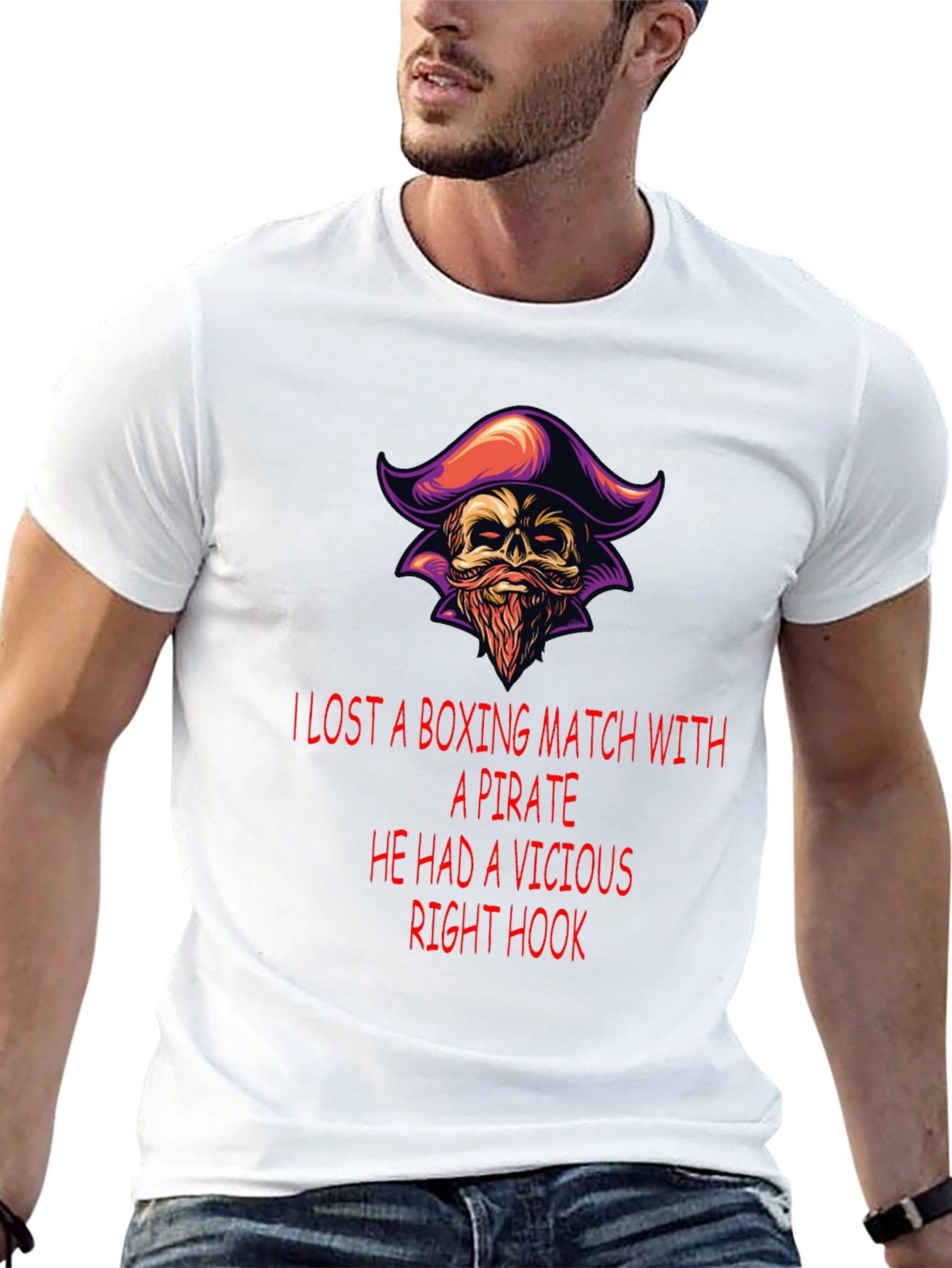 Pirate Boxing Match T-Shirt: Vicious Right Hook Tee