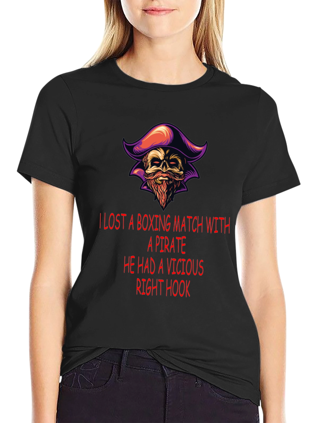 Pirate Boxing Match T-Shirt: Vicious Right Hook Tee