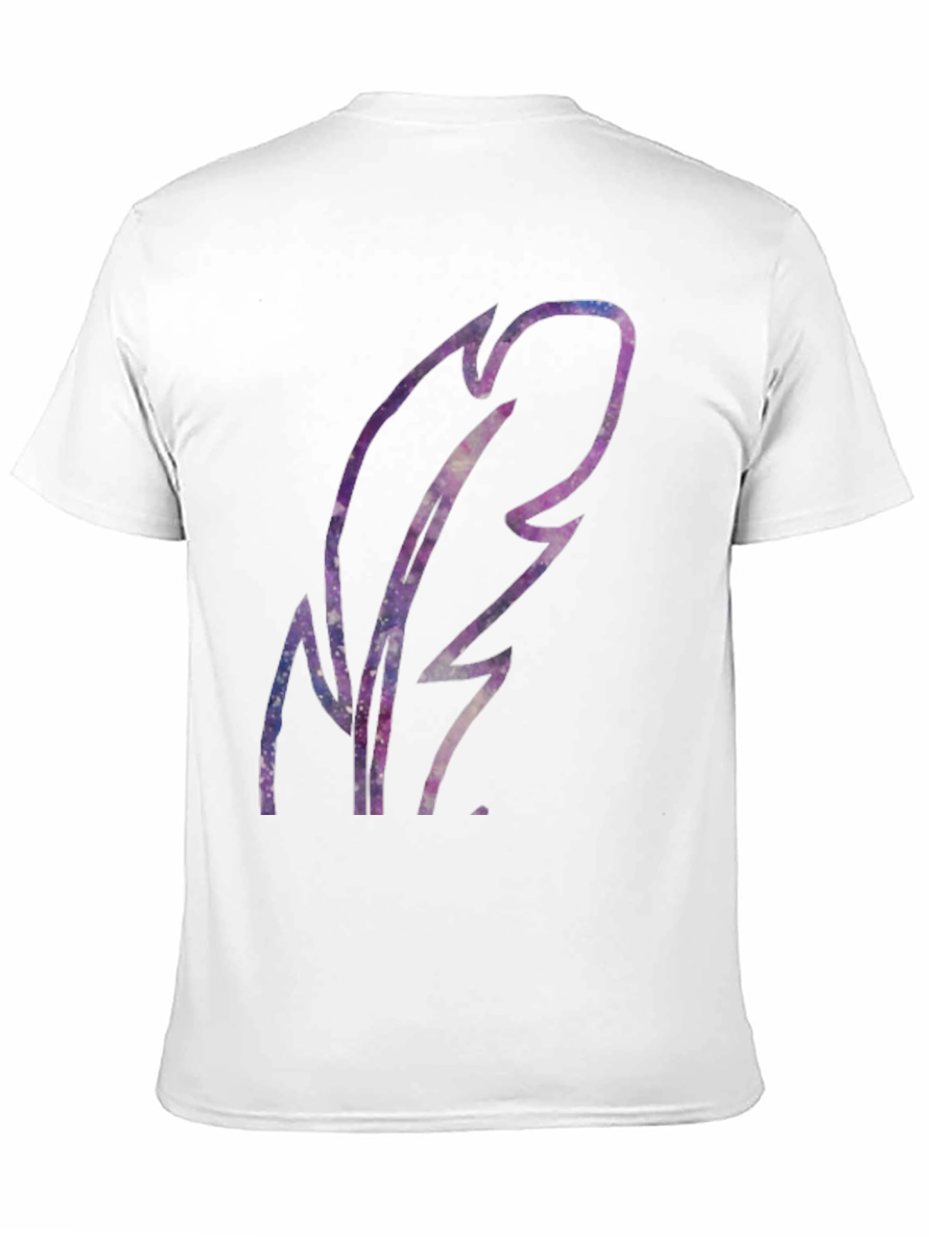 Galaxy Feather Graphic Black T-Shirt