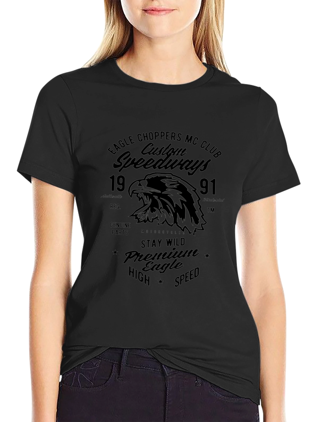 Eagle Choppers MC Club Custom Speedway T-Shirt