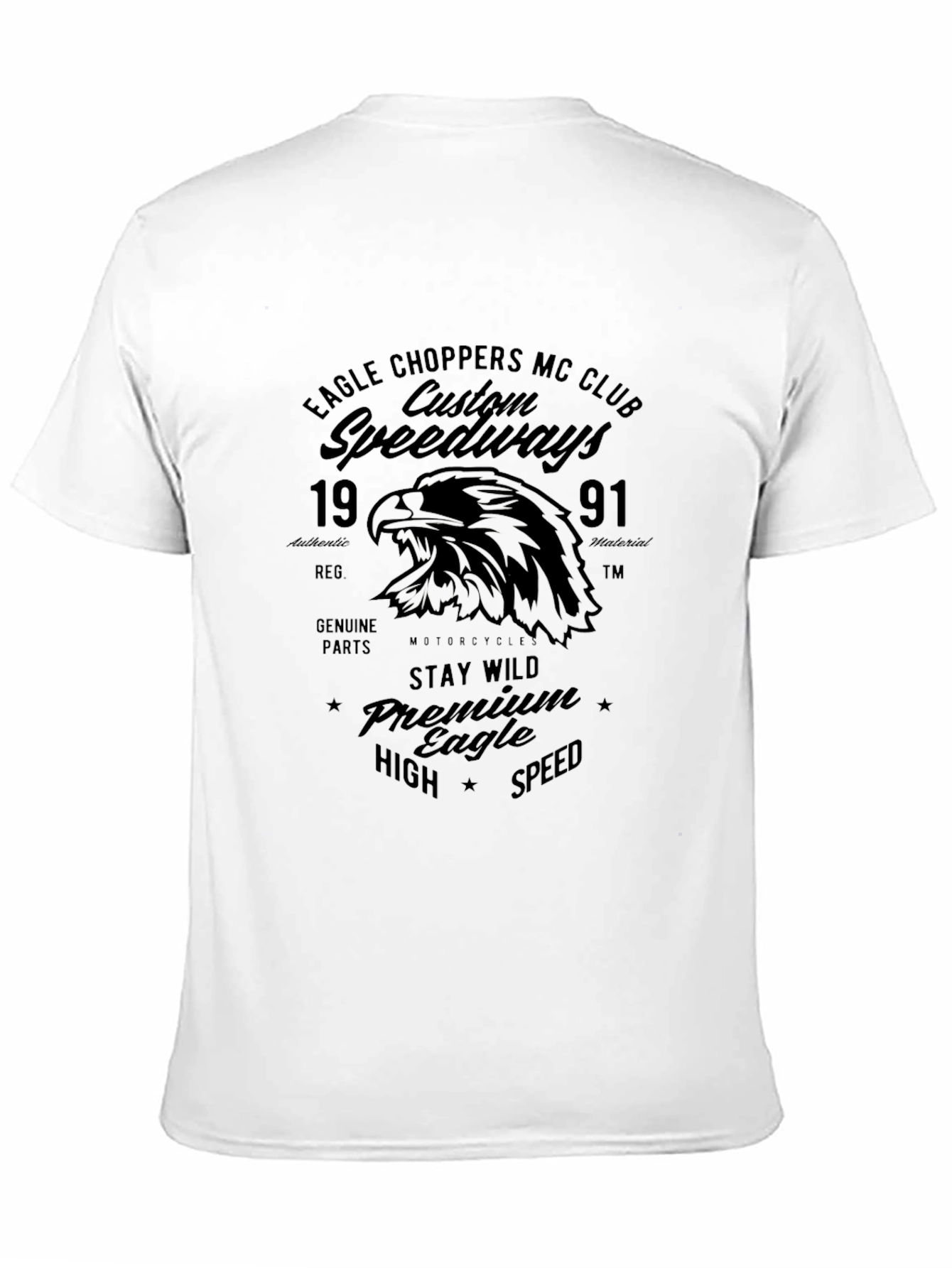 Eagle Choppers MC Club Custom Speedway T-Shirt