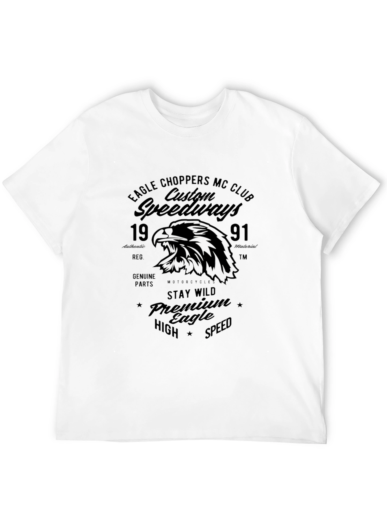 Eagle Choppers MC Club Custom Speedway T-Shirt