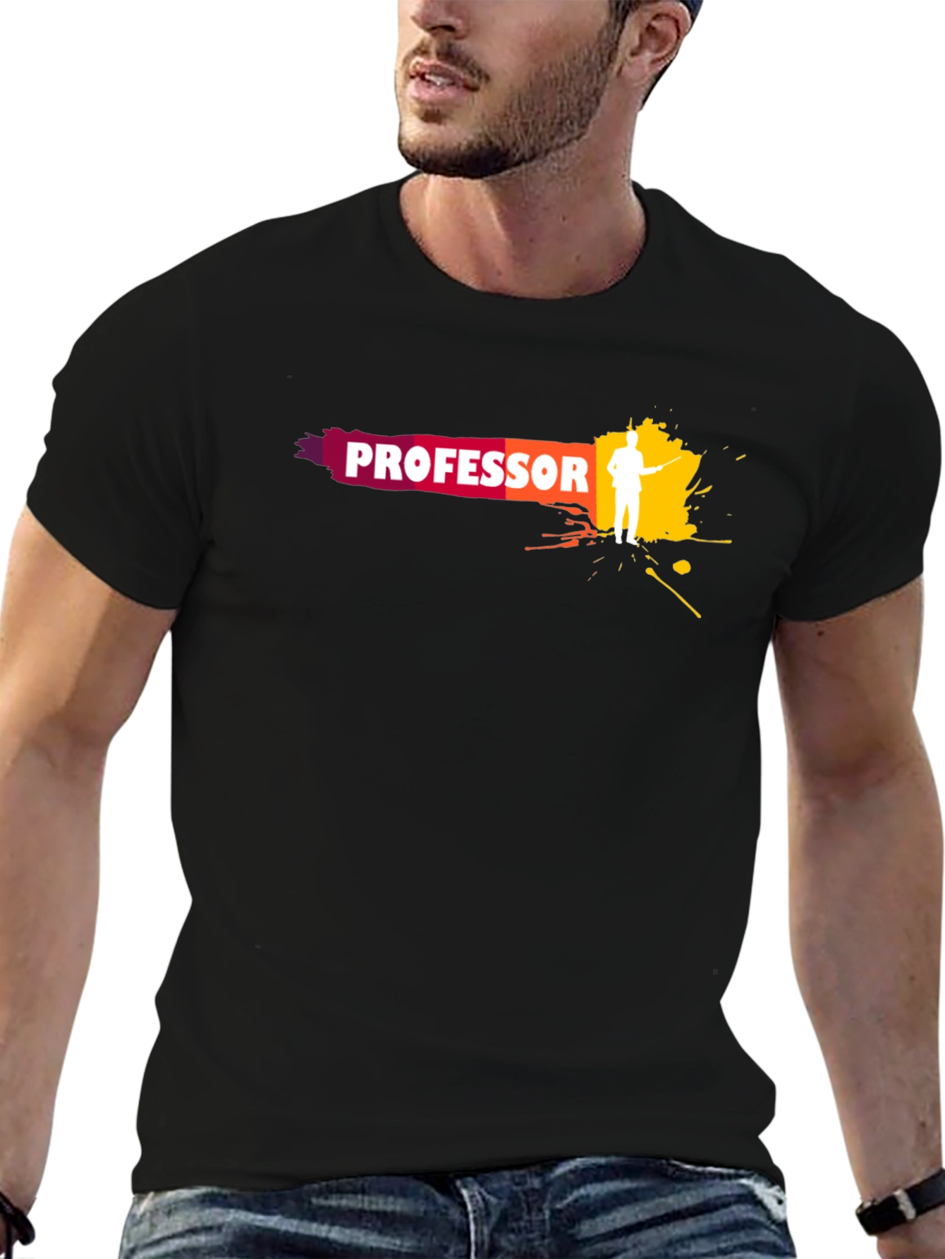 Professor Graphic Black T-Shirt