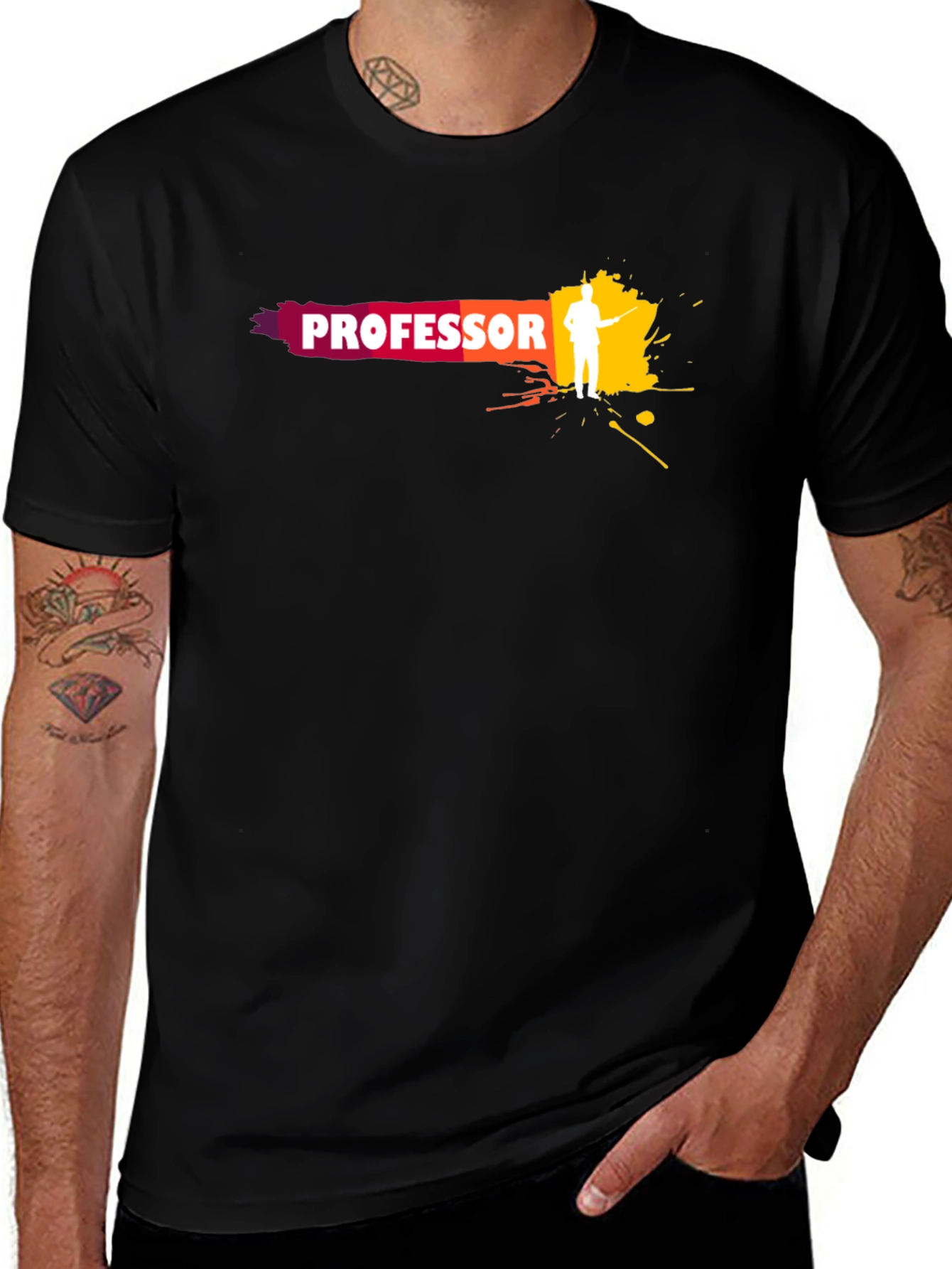 Professor Graphic Black T-Shirt