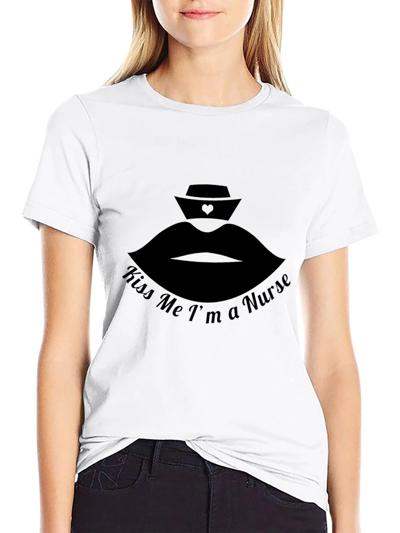 Kiss Me Im a Nurse Graphic Tee