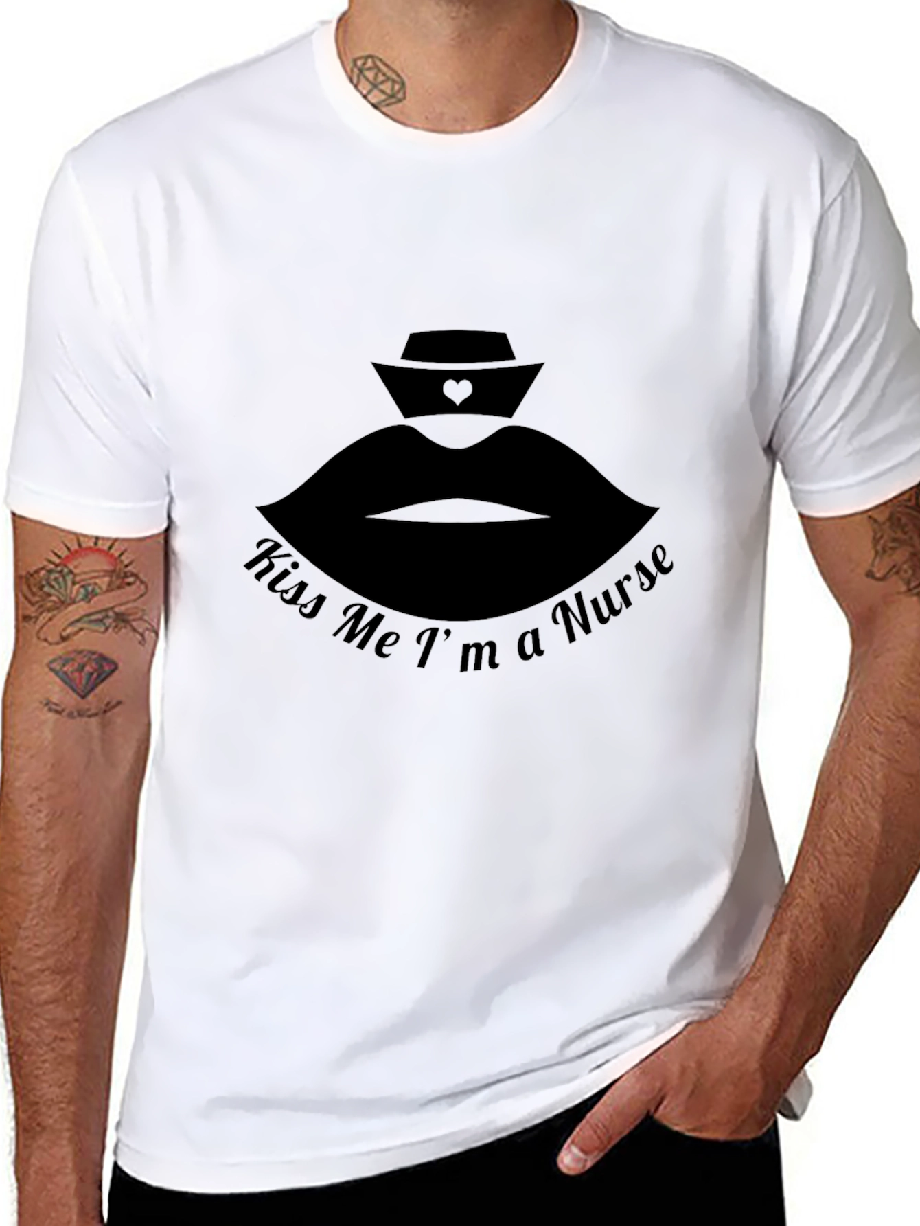 Kiss Me Im a Nurse Graphic Tee