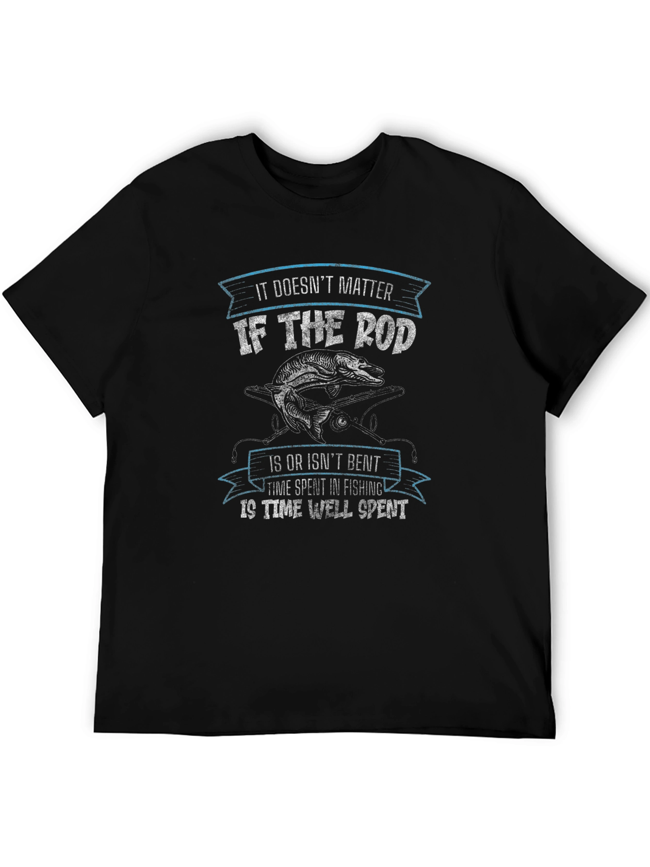 Fishing T-Shirt: Bent Rod Design