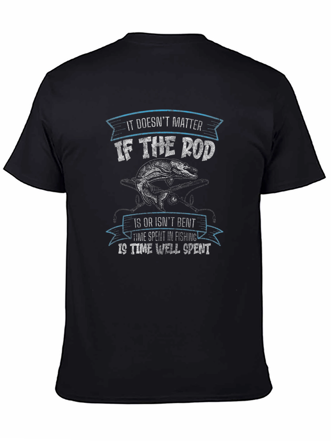 Fishing T-Shirt: Bent Rod Design