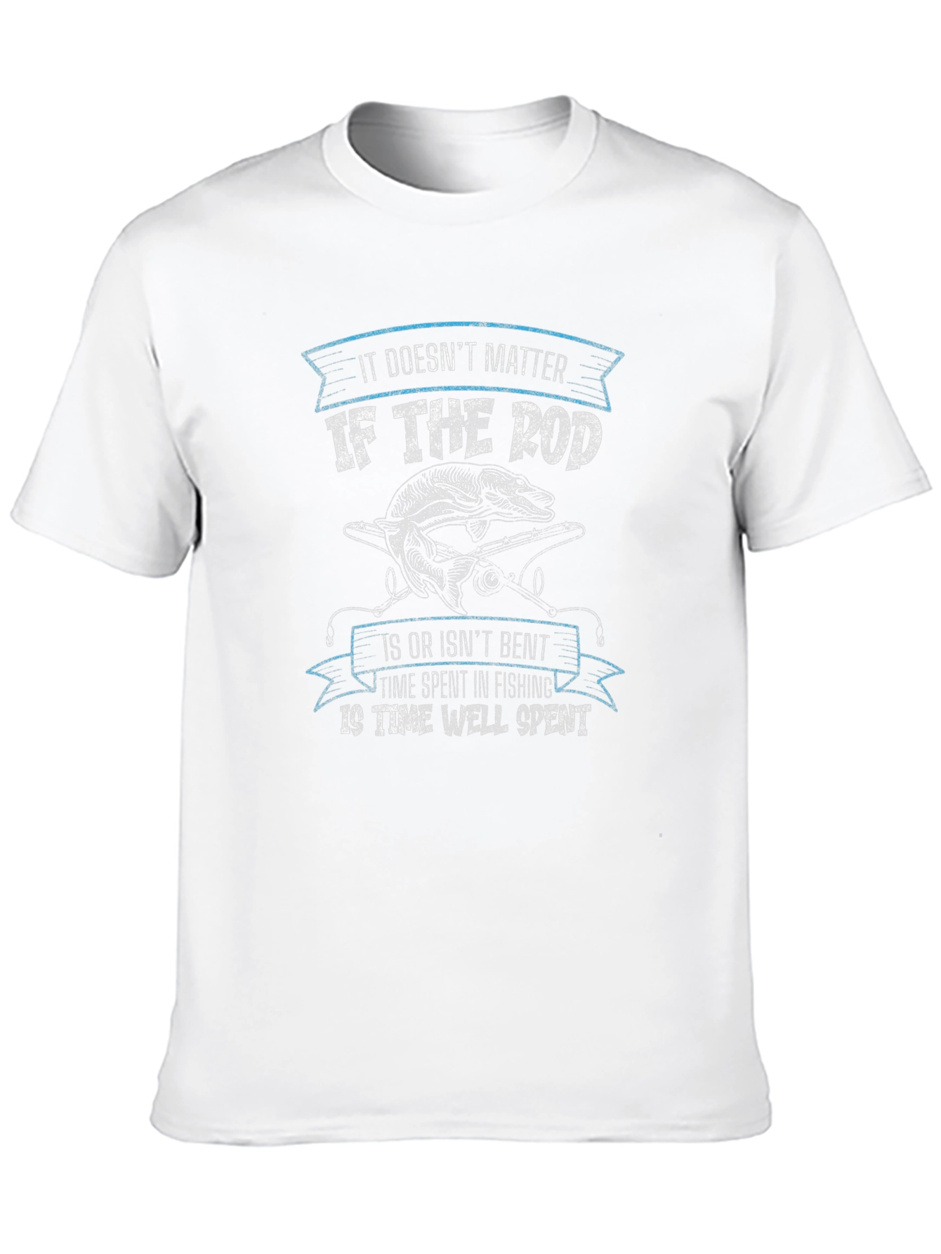 Fishing T-Shirt: Bent Rod Design