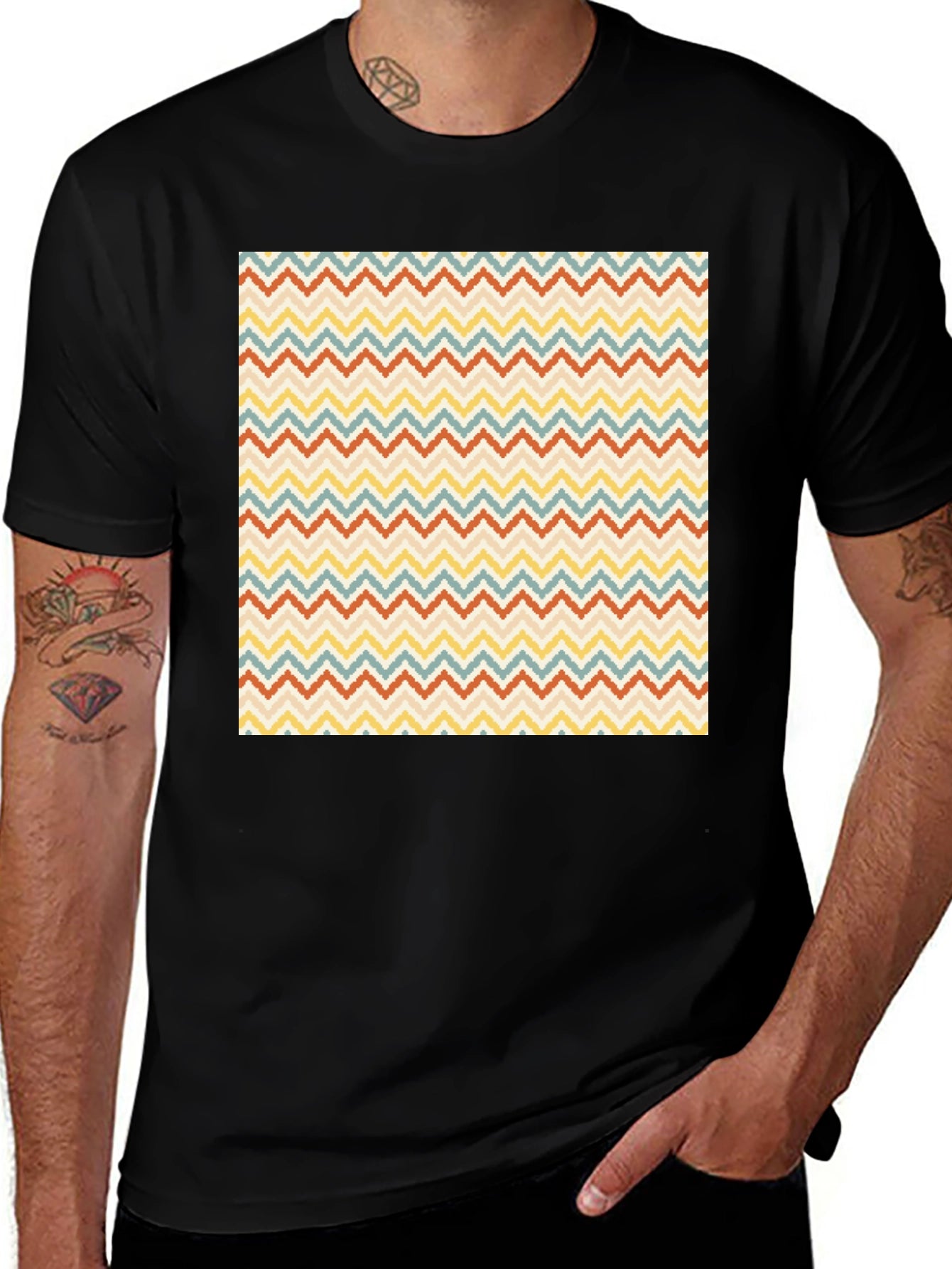 Retro Zigzag Pattern T-Shirt