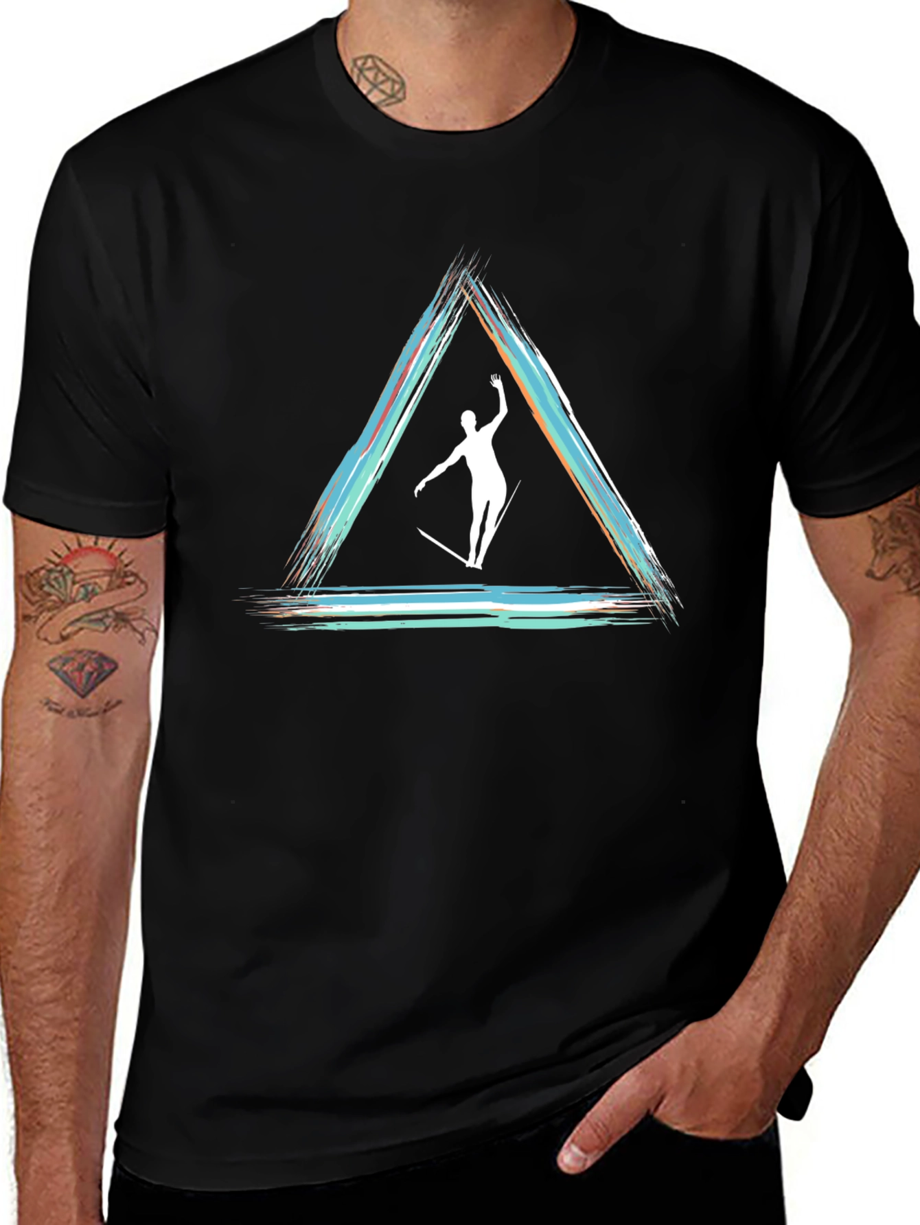 Abstract Triangle Slackline T-Shirt