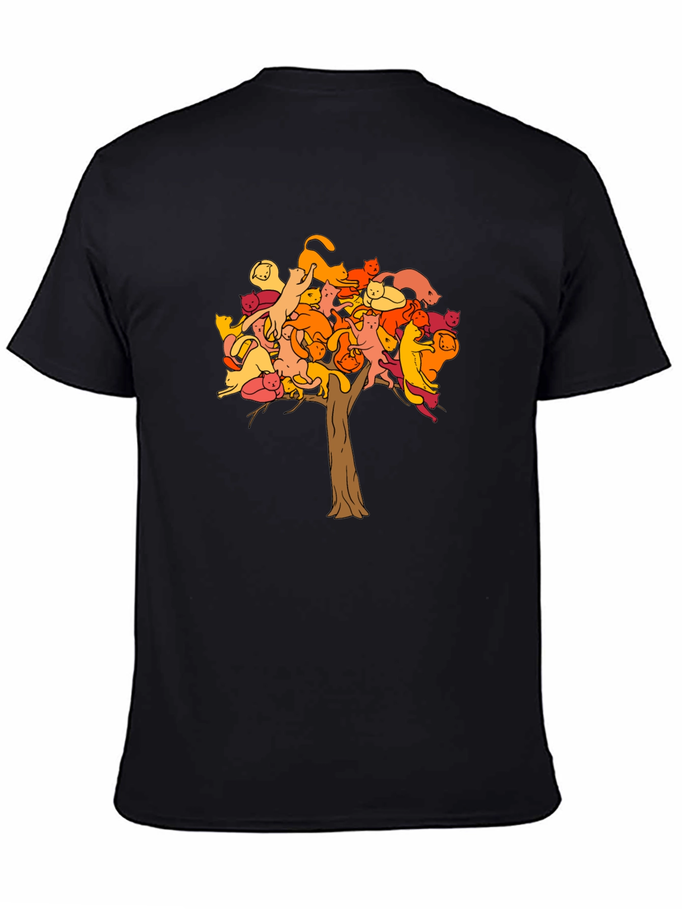 Cat Tree Graphic Tee - Unisex Black T-Shirt