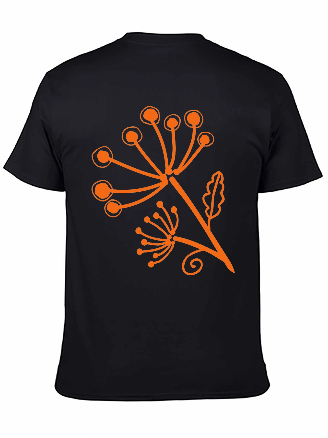 Stylish Black T-Shirt with Floral Print