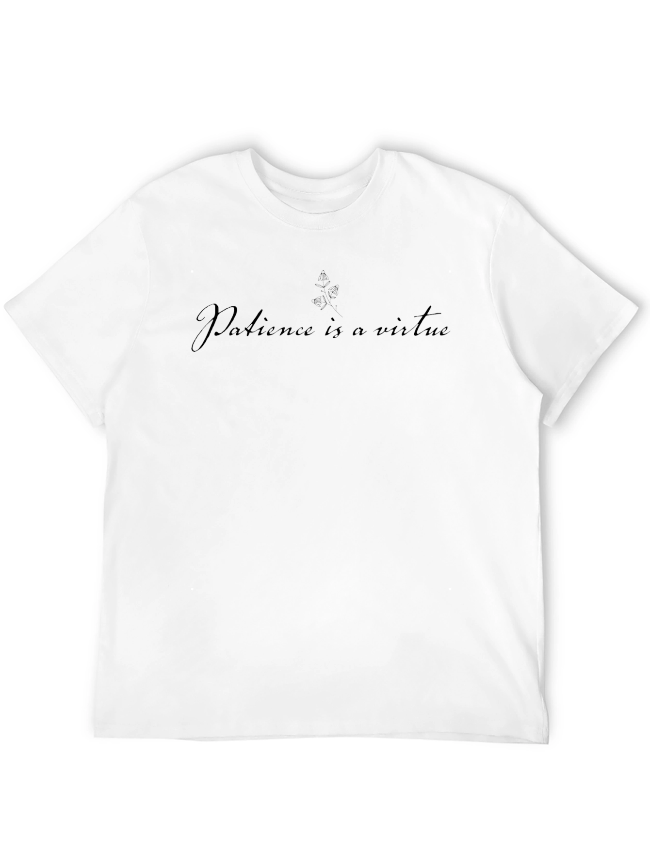 Patience is a Virtue Black Graphic Tee