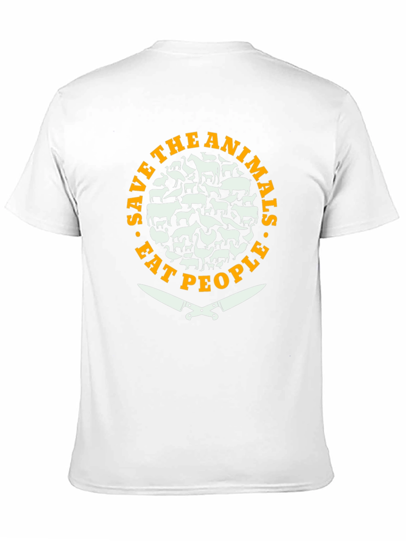 Save Animals Eat People Funny Slogan T-Shirt