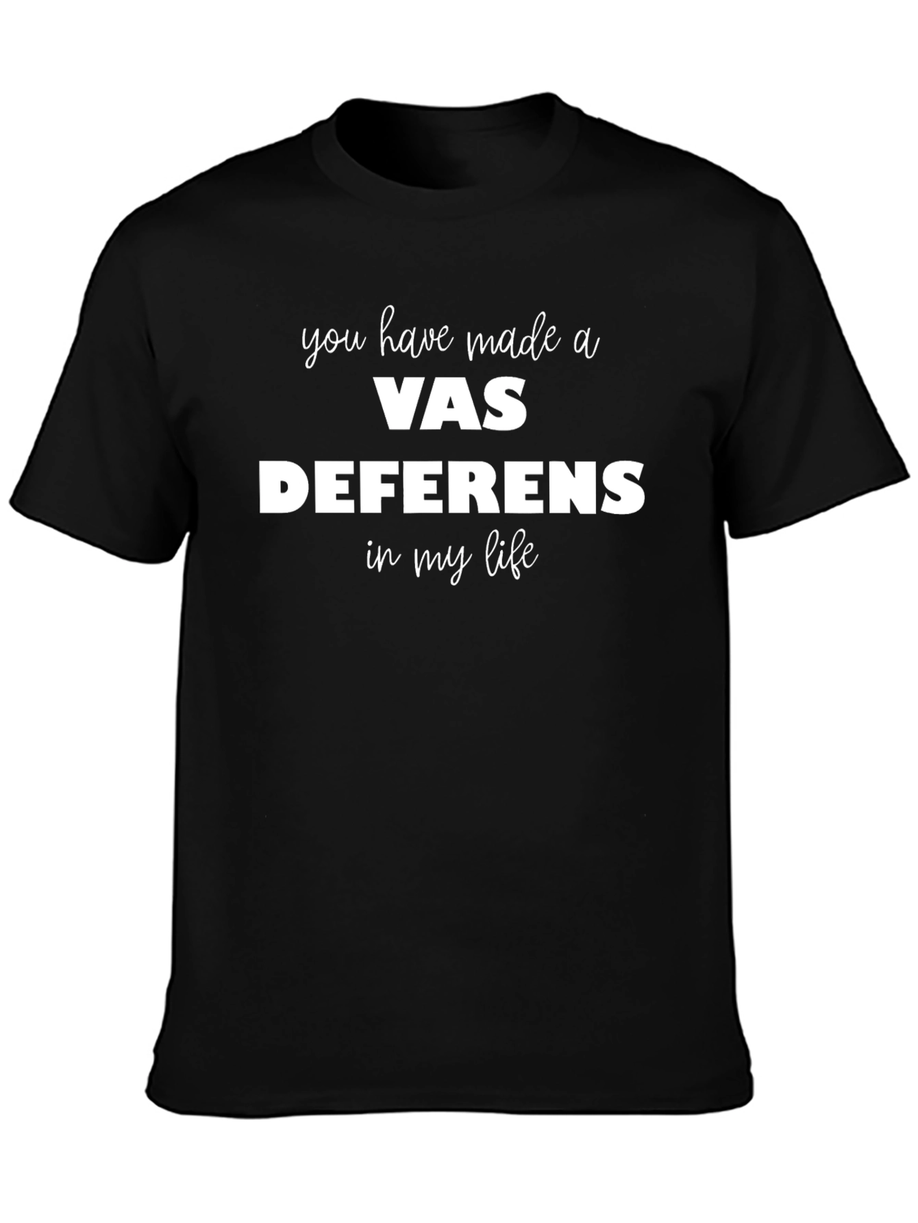 Vas Deferens Funny T-Shirt Black