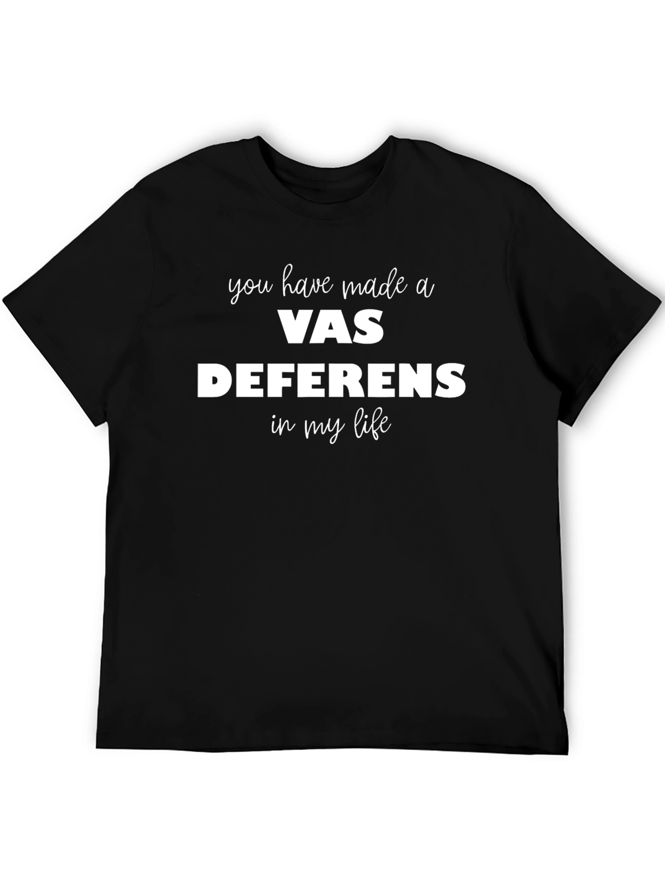 Vas Deferens Funny T-Shirt Black