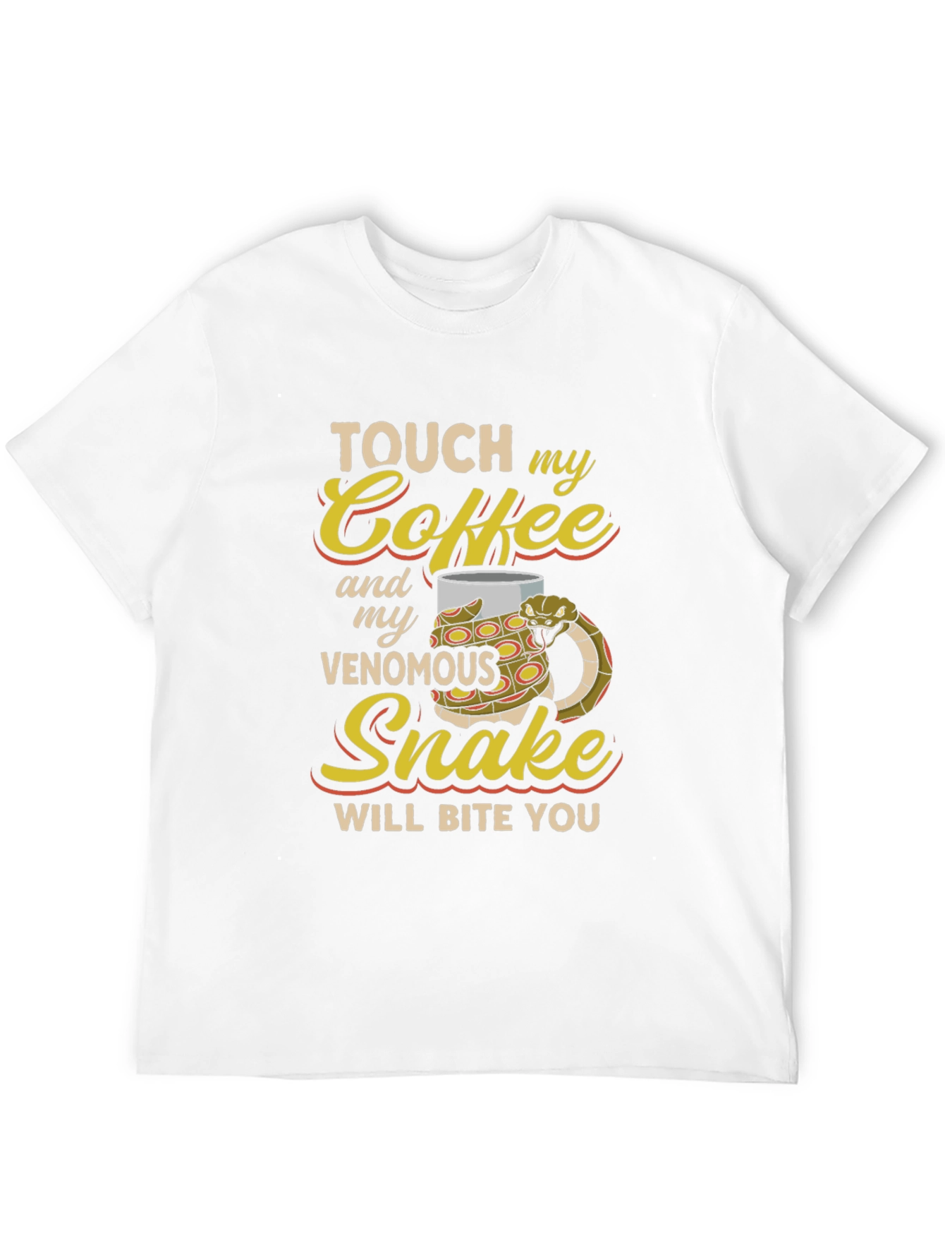 Coffee & Snake Graphic Tee - Venomous Humor!