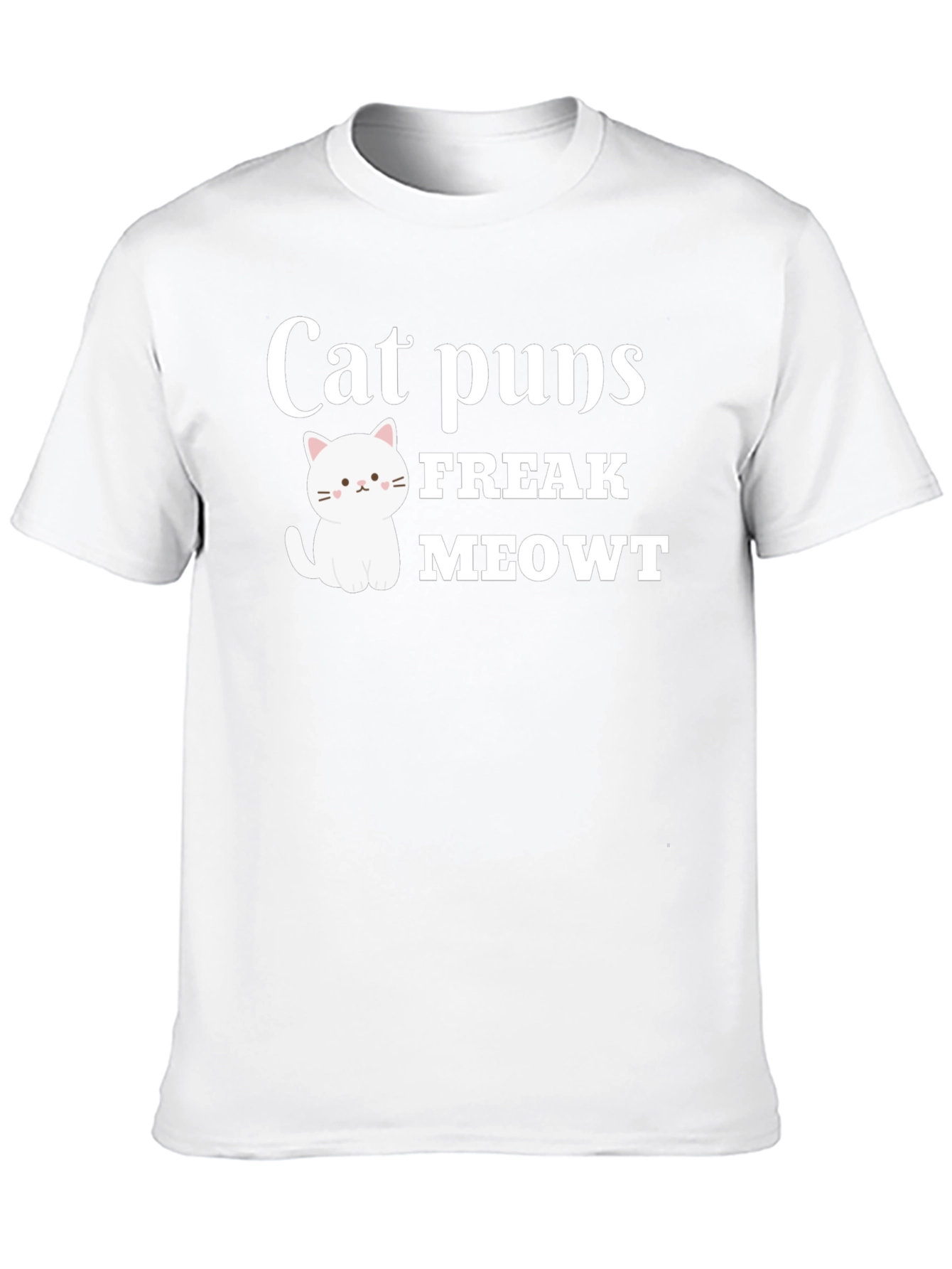 Cat Puns Freak Meowt Black T-Shirt