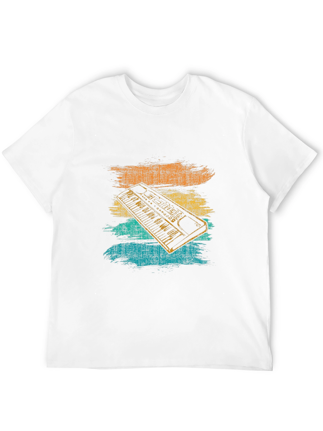 Retro Synthwave Keyboard Graphic Tee