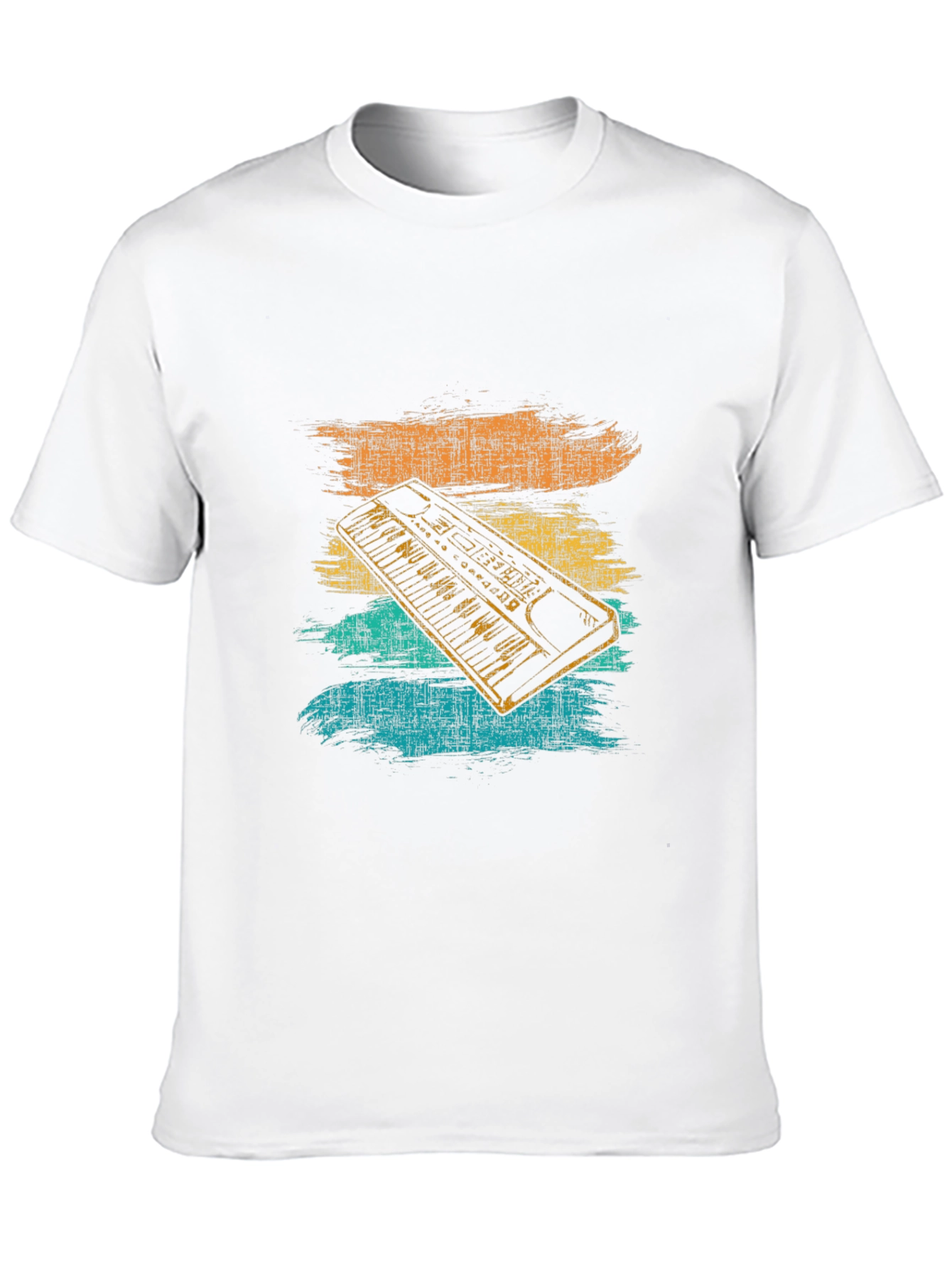 Retro Synthwave Keyboard Graphic Tee