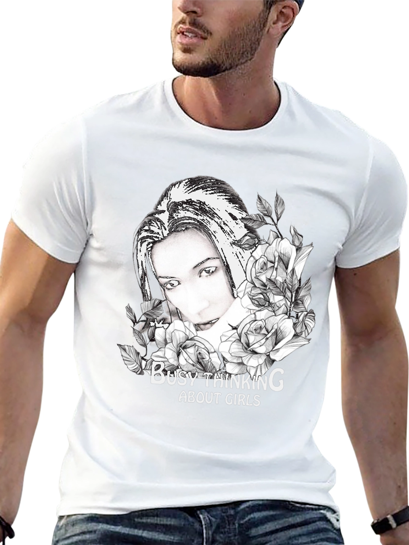 Busy Thinking About Girls Graphic Tee