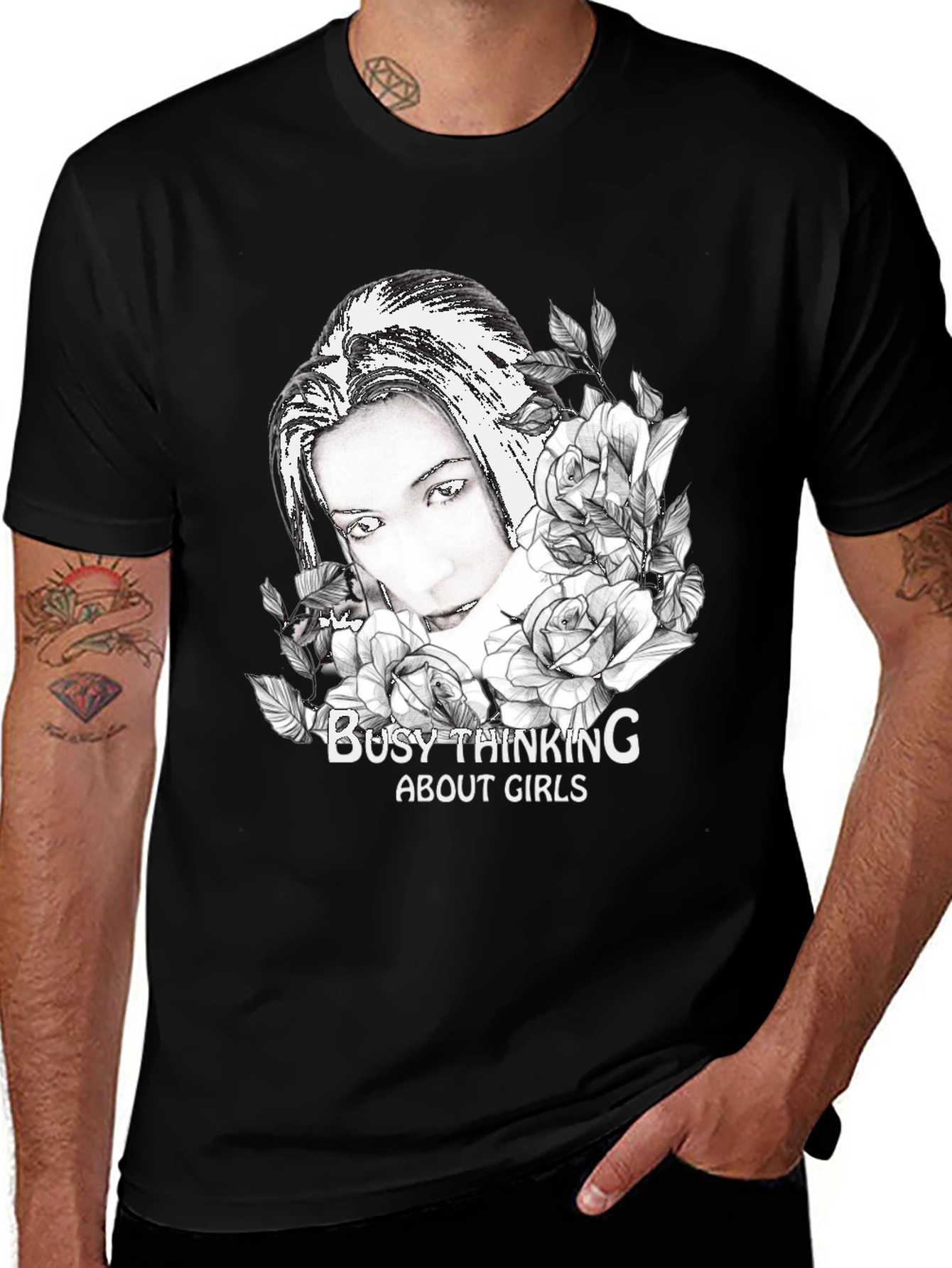 Busy Thinking About Girls Graphic Tee