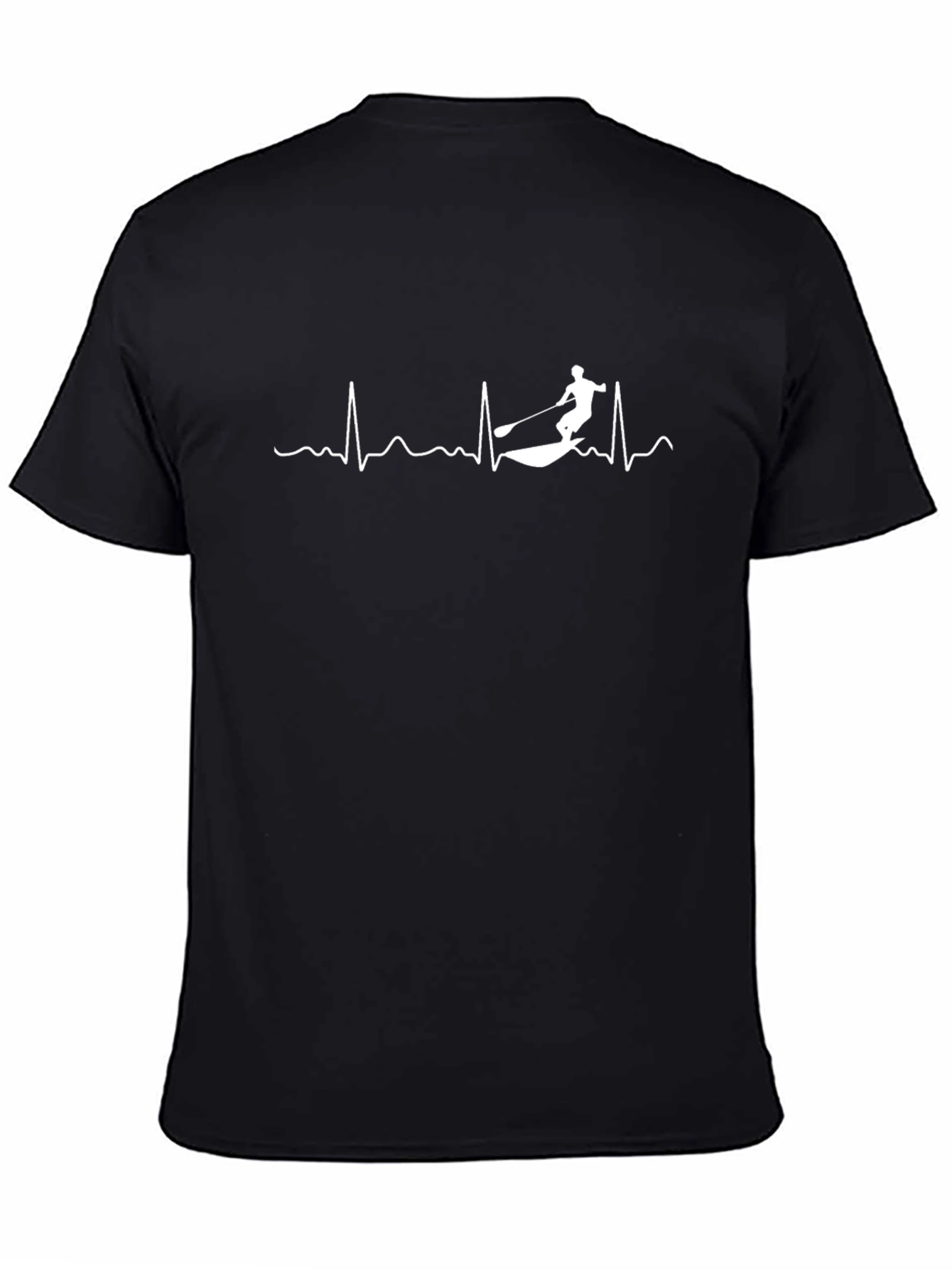 Paddle Boarding Heartbeat T-Shirt - Black