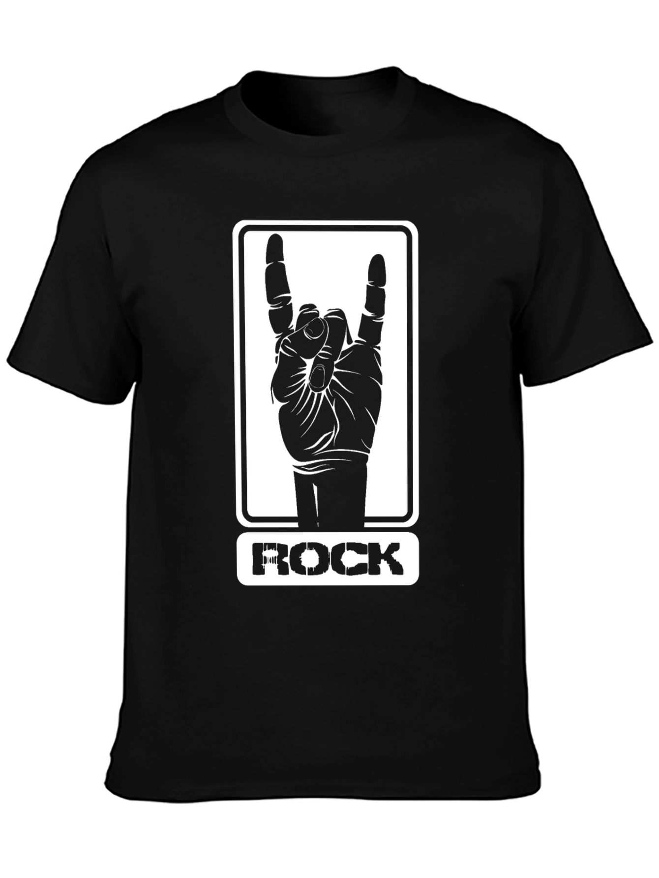 Rock On Hand Sign Graphic T-Shirt