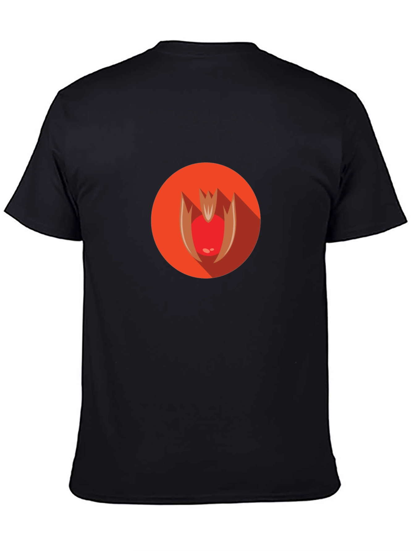Abstract Apple Graphic Black T-Shirt