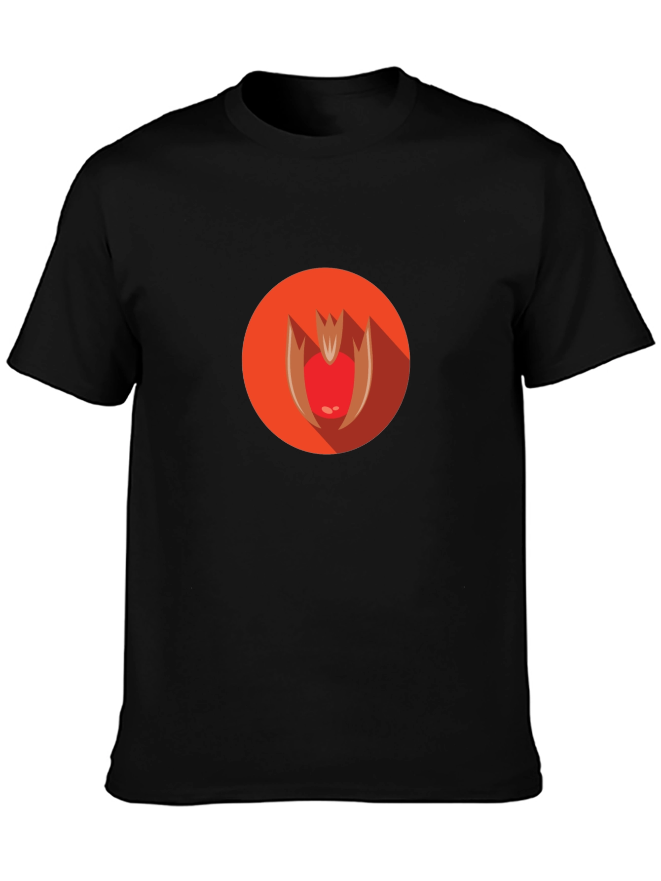 Abstract Apple Graphic Black T-Shirt