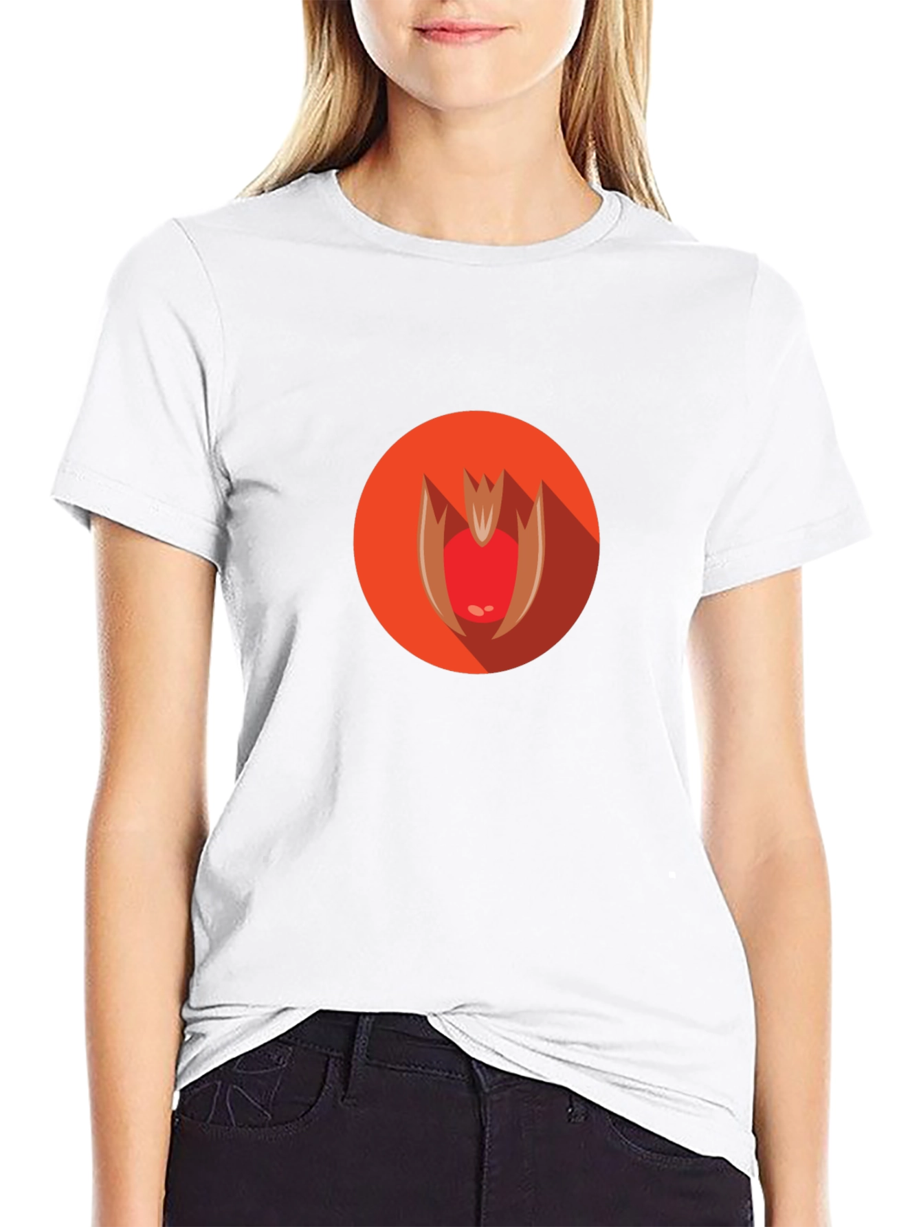 Abstract Apple Graphic Black T-Shirt