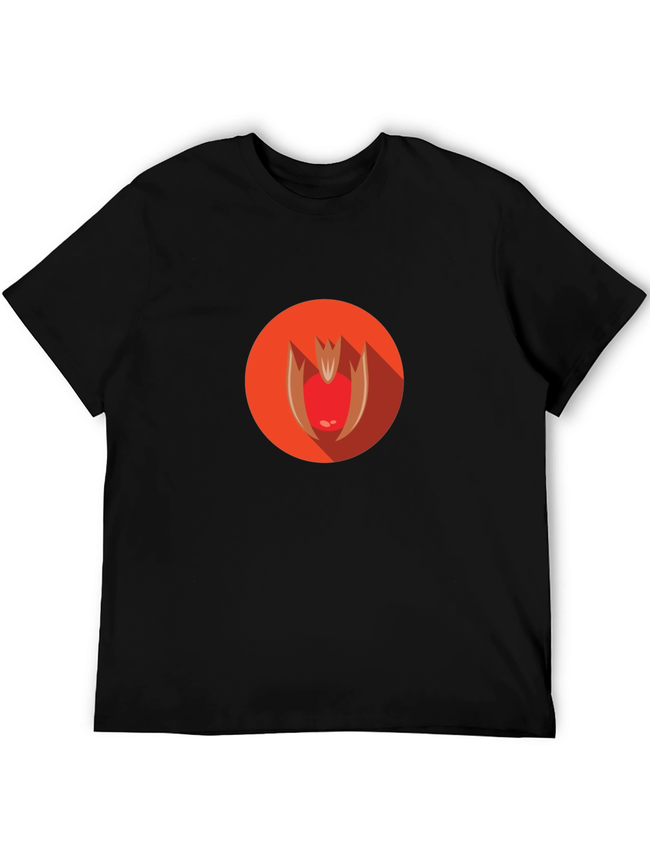 Abstract Apple Graphic Black T-Shirt