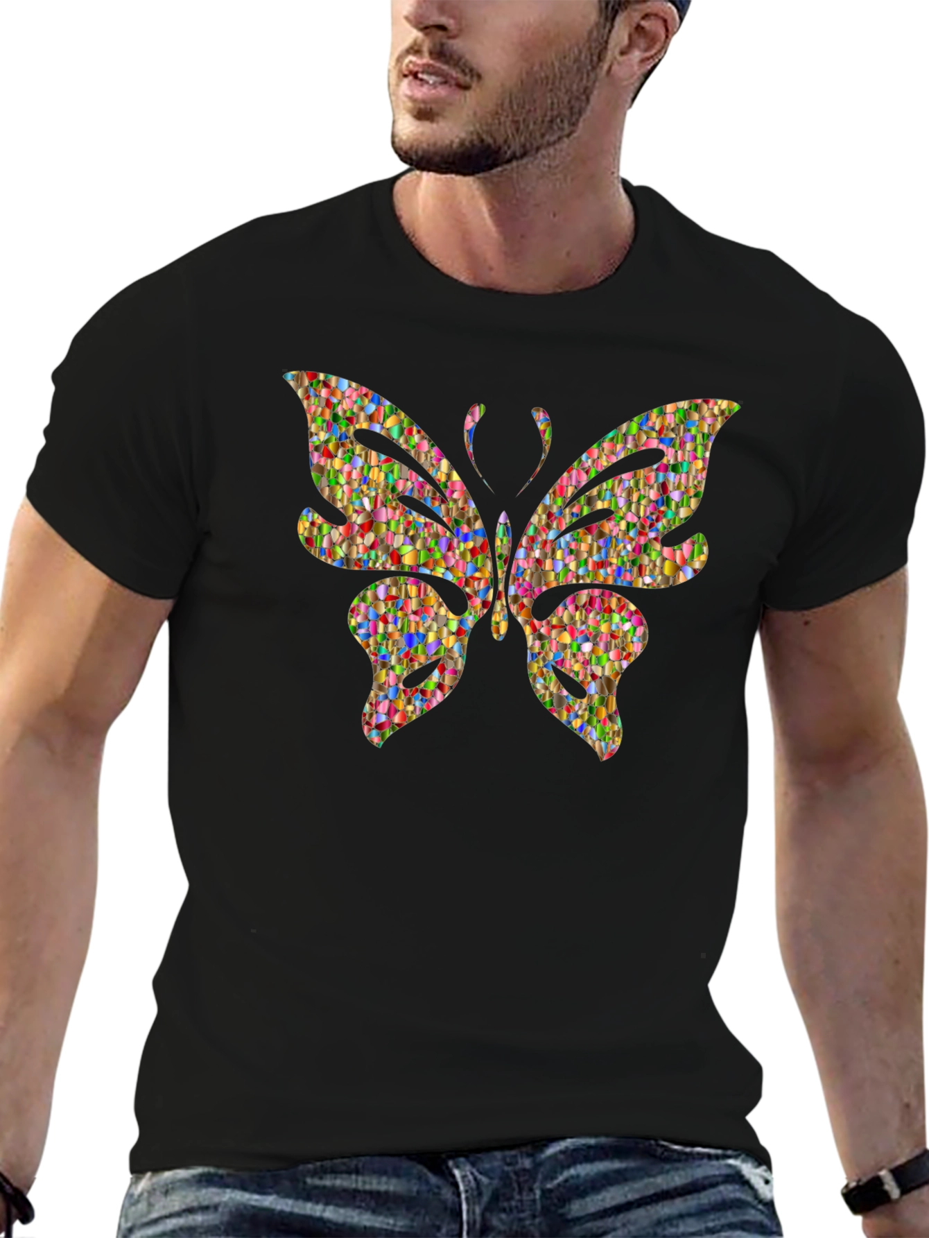 Butterfly Mosaic Graphic T-Shirt