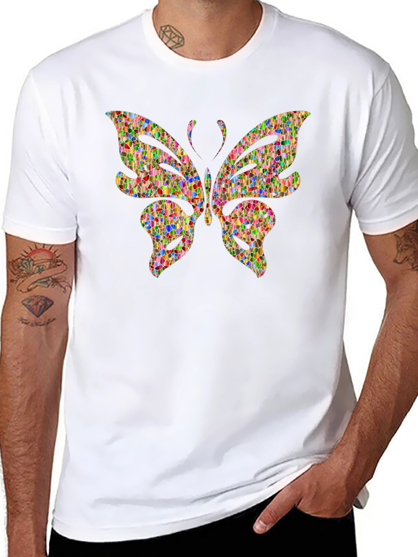 Butterfly Mosaic Graphic T-Shirt