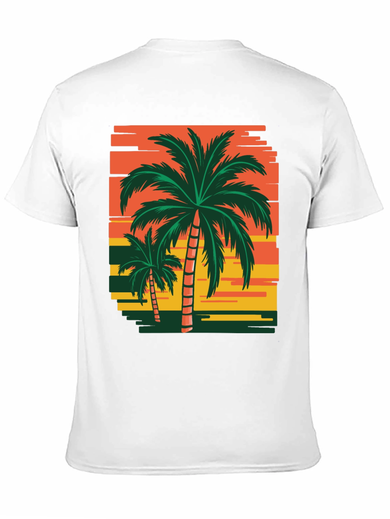 Tropical Palm Tree Sunset Graphic T-Shirt