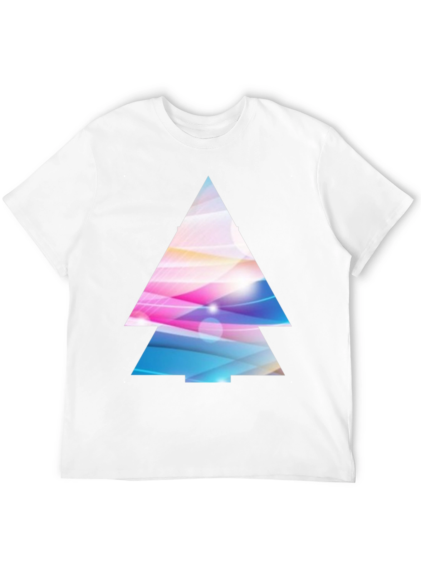 Abstract Triangle Graphic Print Black T-Shirt