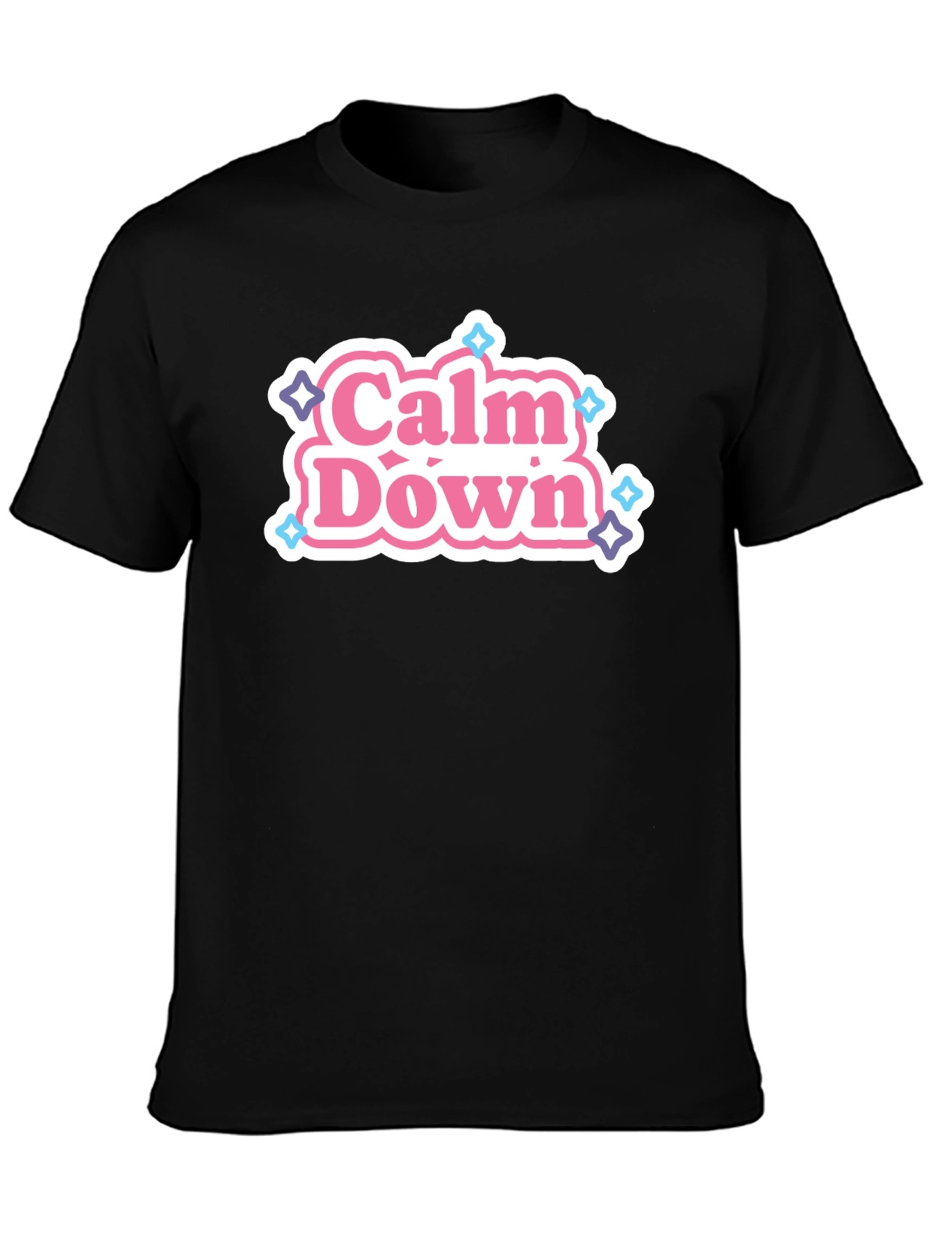 Calm Down Graphic Tee - Relaxed Casual Wear