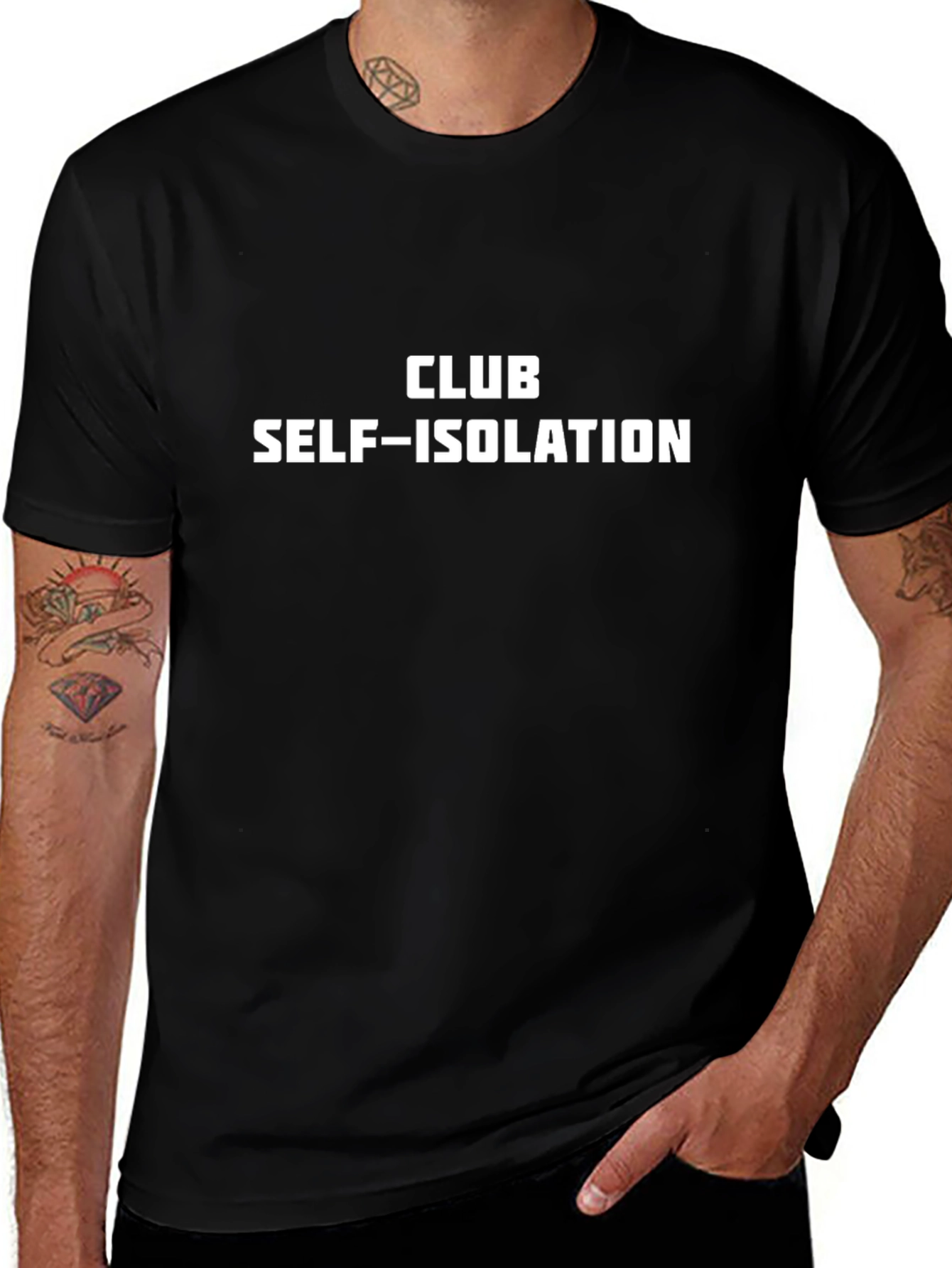 Club Self-Isolation Black T-Shirt
