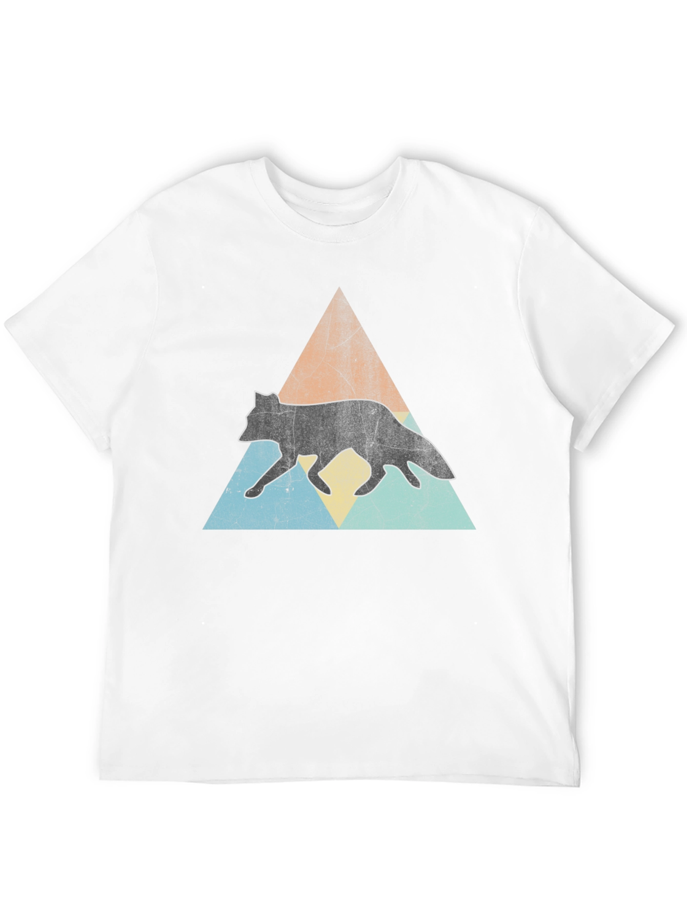Retro Fox Graphic Tee - Black Casual T-Shirt