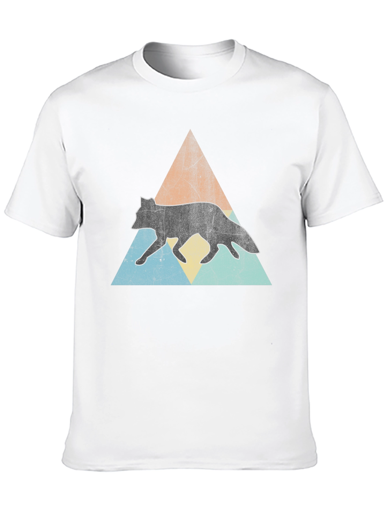 Retro Fox Graphic Tee - Black Casual T-Shirt