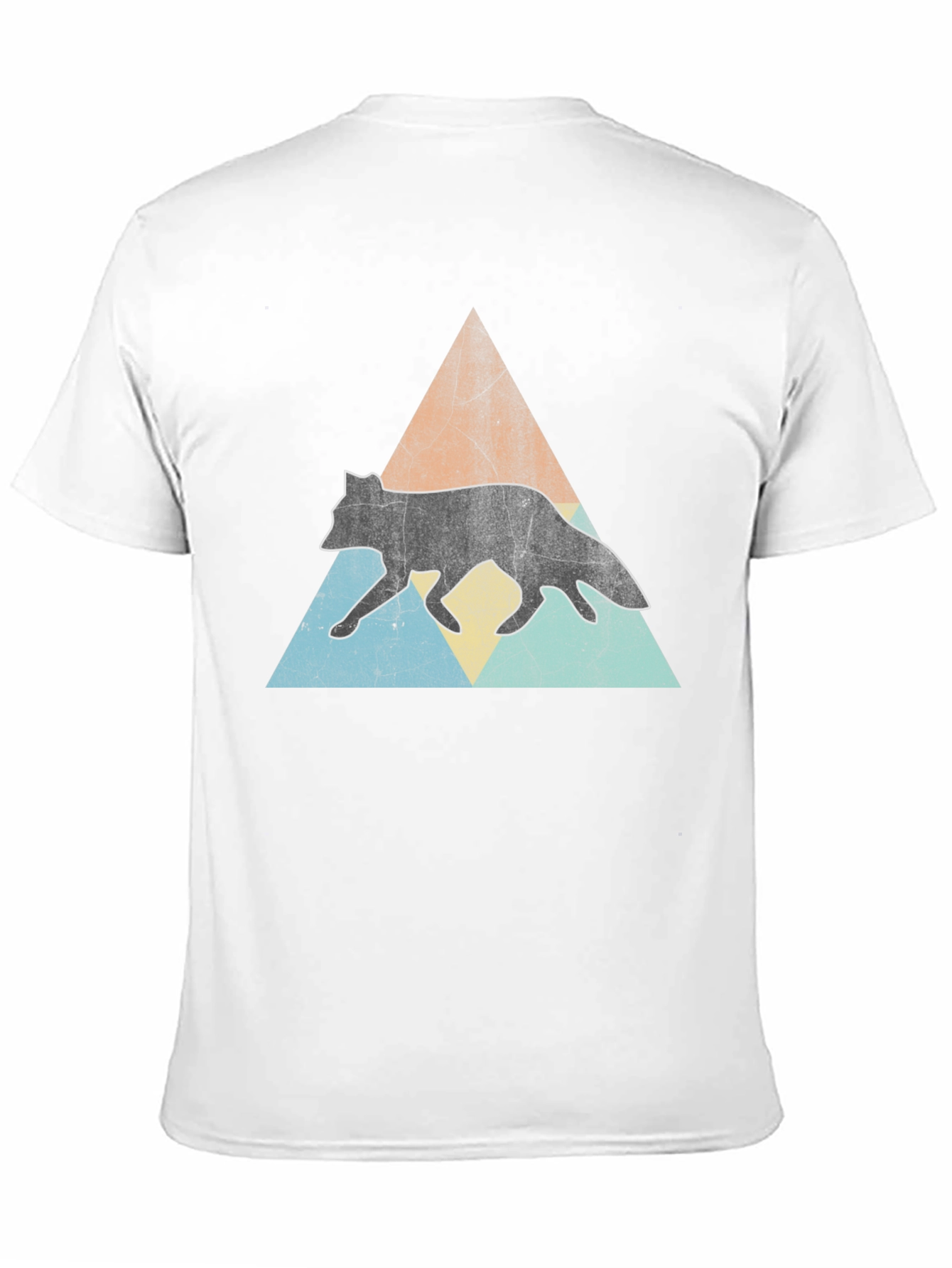 Retro Fox Graphic Tee - Black Casual T-Shirt
