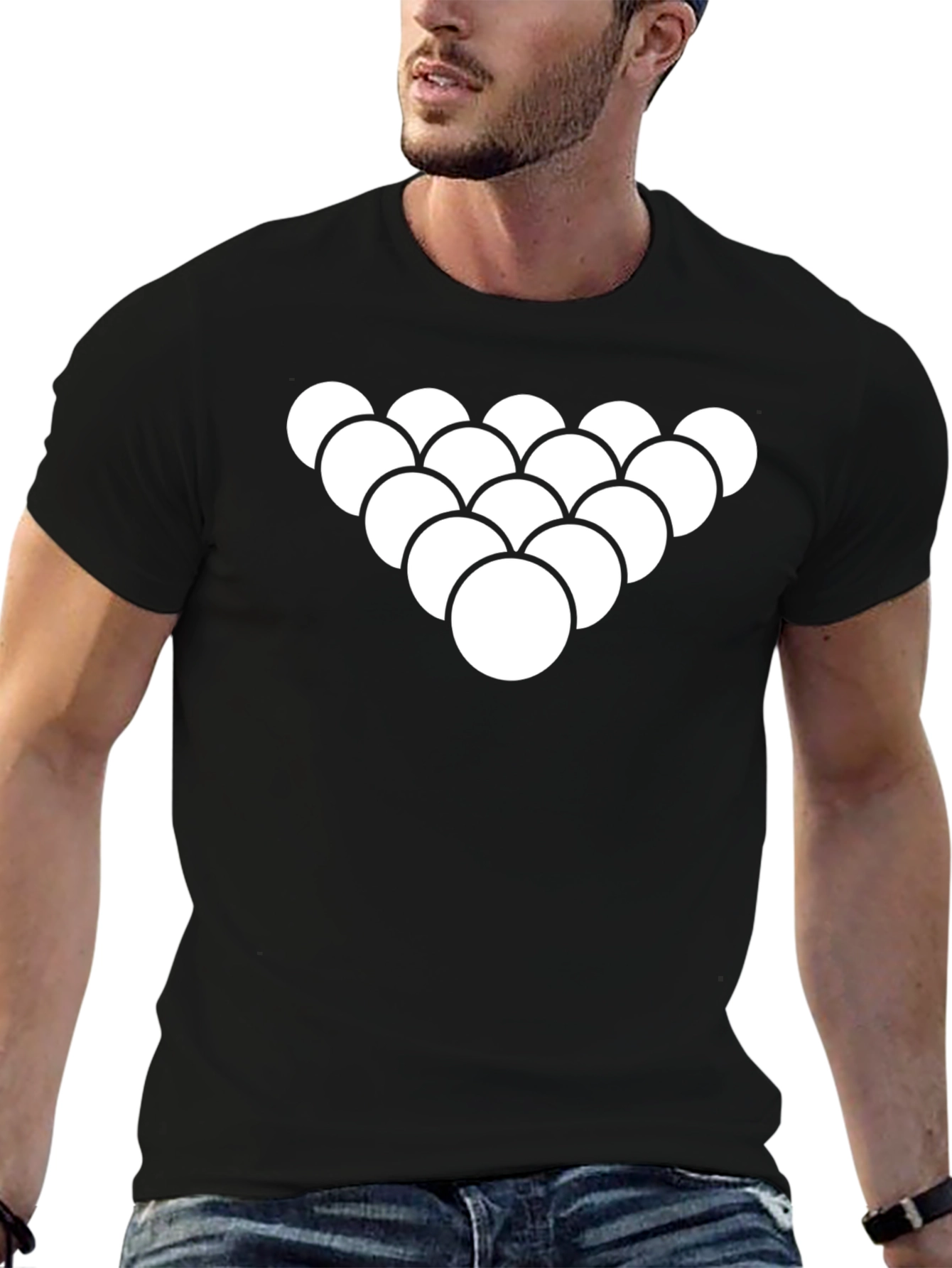 Triangle Billiard Ball Rack Graphic Tee