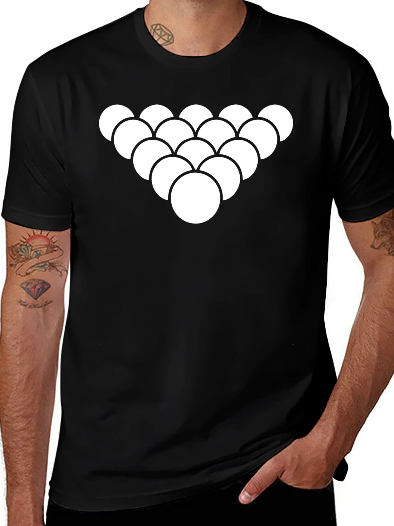 Triangle Billiard Ball Rack Graphic Tee