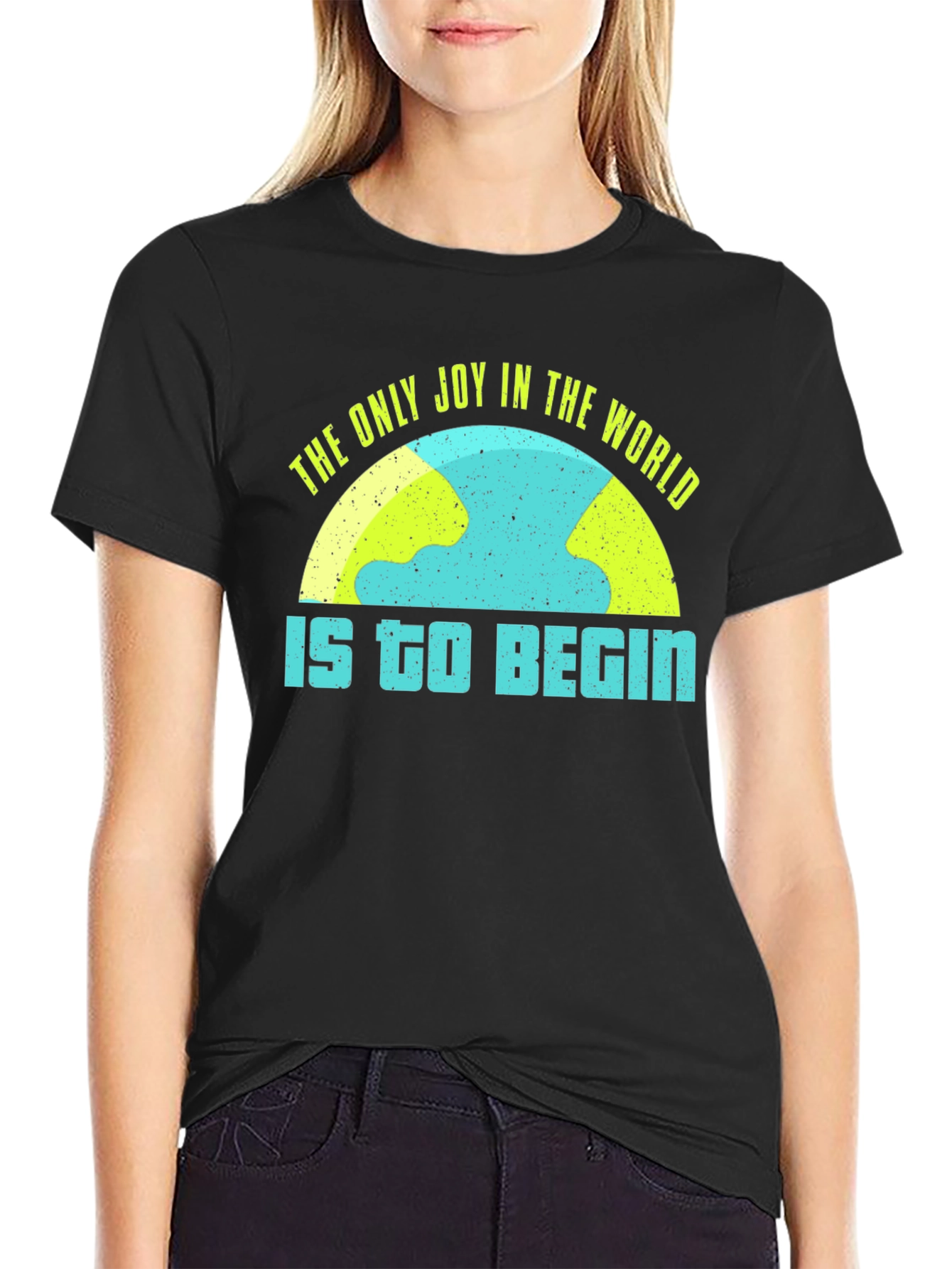 Joy To Begin Graphic Tee - Black