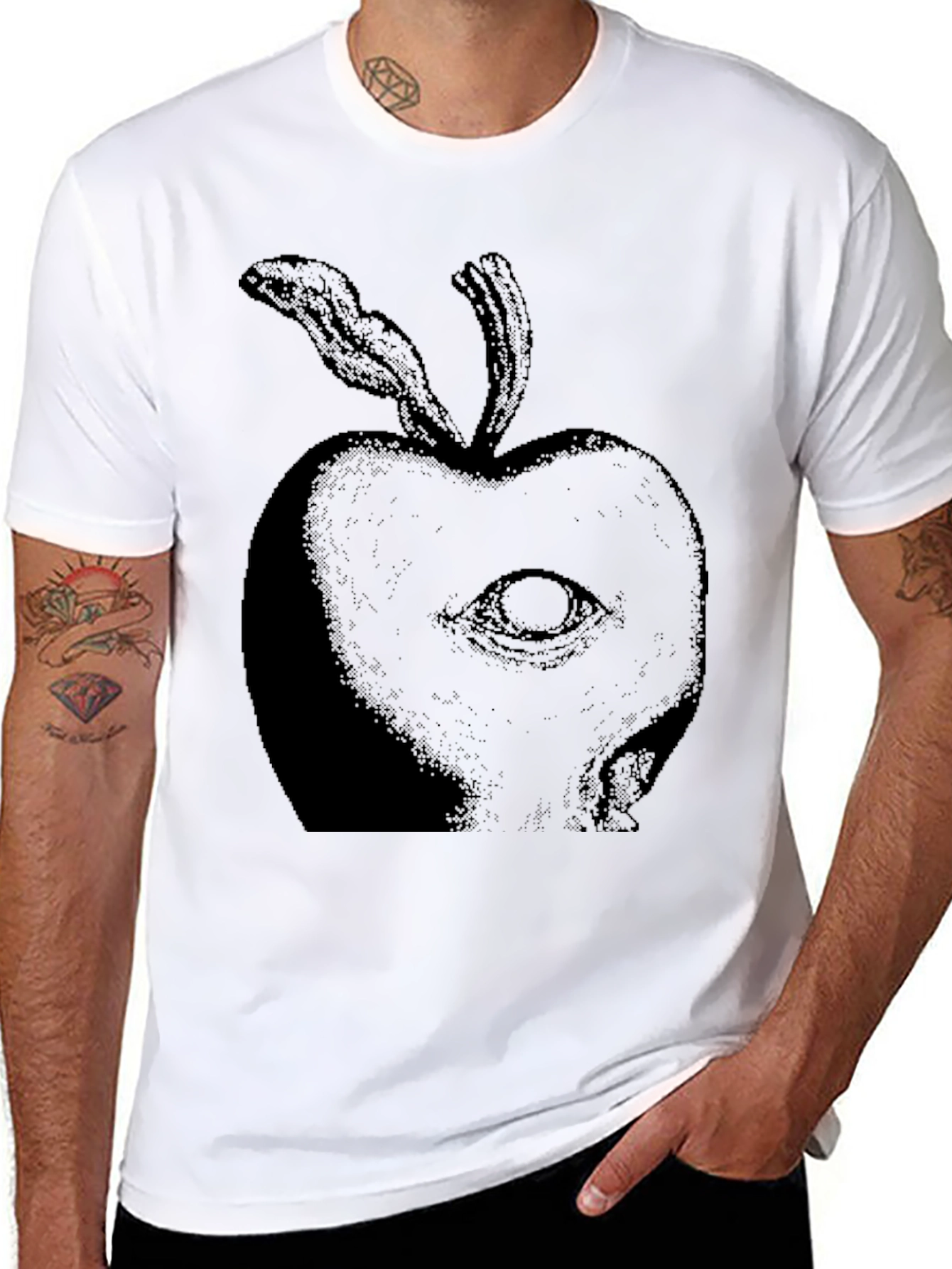 Eye-Catching Apple Graphic Tee - Unique Design