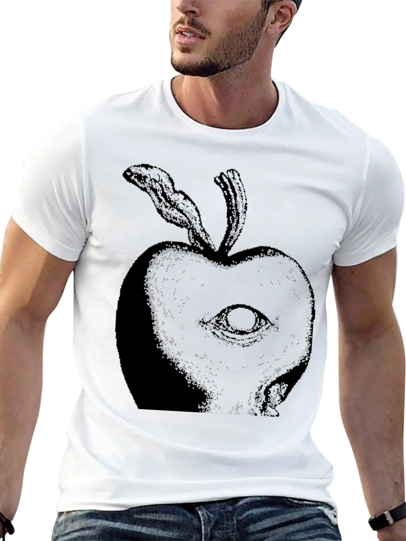 Eye-Catching Apple Graphic Tee - Unique Design